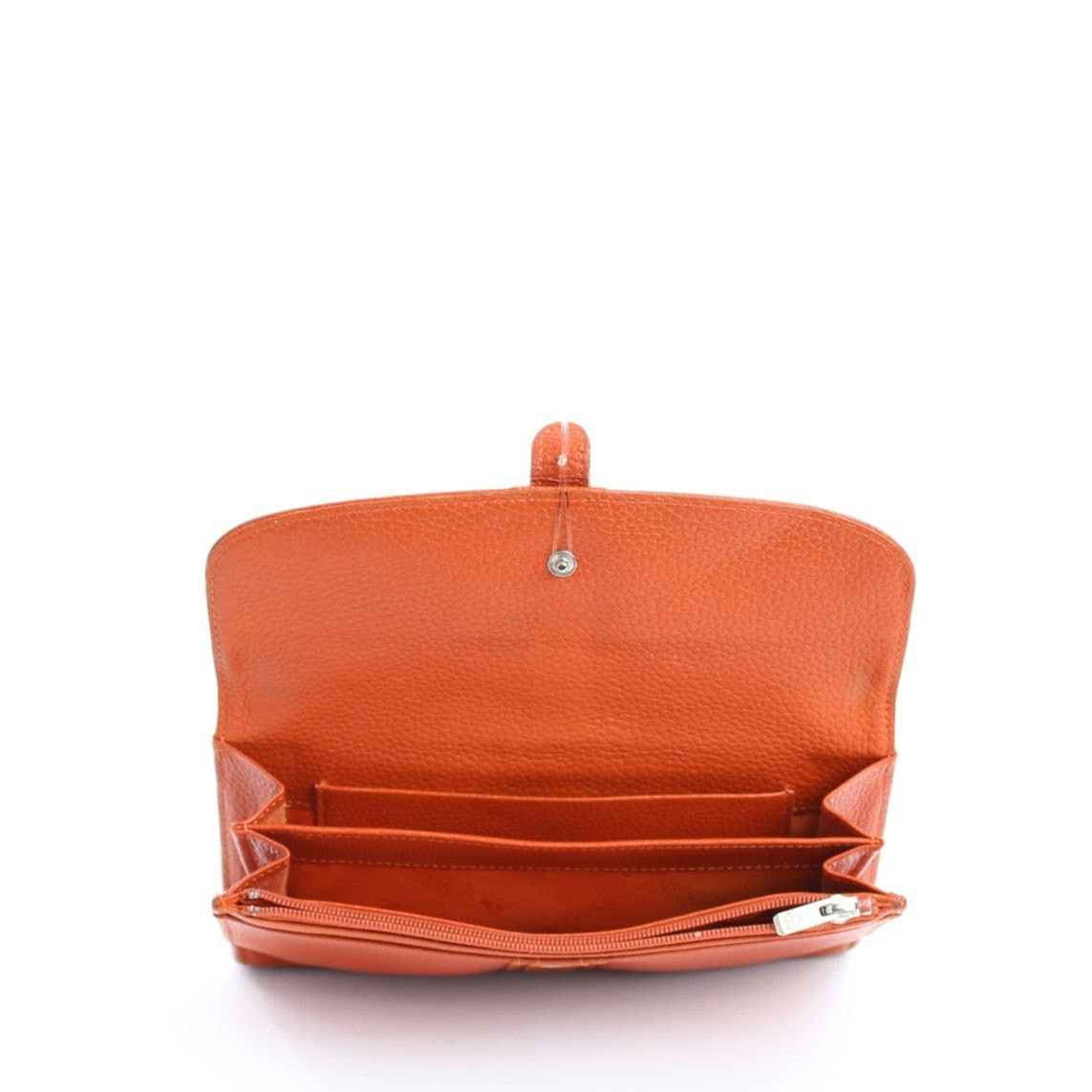 Longchamp Longchamp Buckle Deep Orange Leather Flap Wallet Size ONE SIZE - 6 Thumbnail