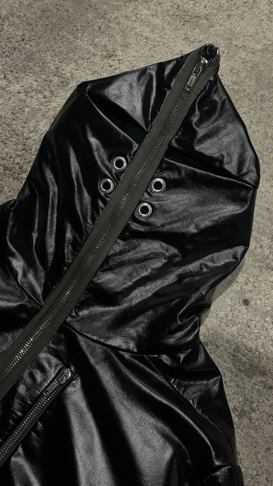 Rick Owens Rick Owens Jumbo Gimp Avant-Garde Black Coat Size US L / EU 52-54 / 3 - 2 Thumbnail