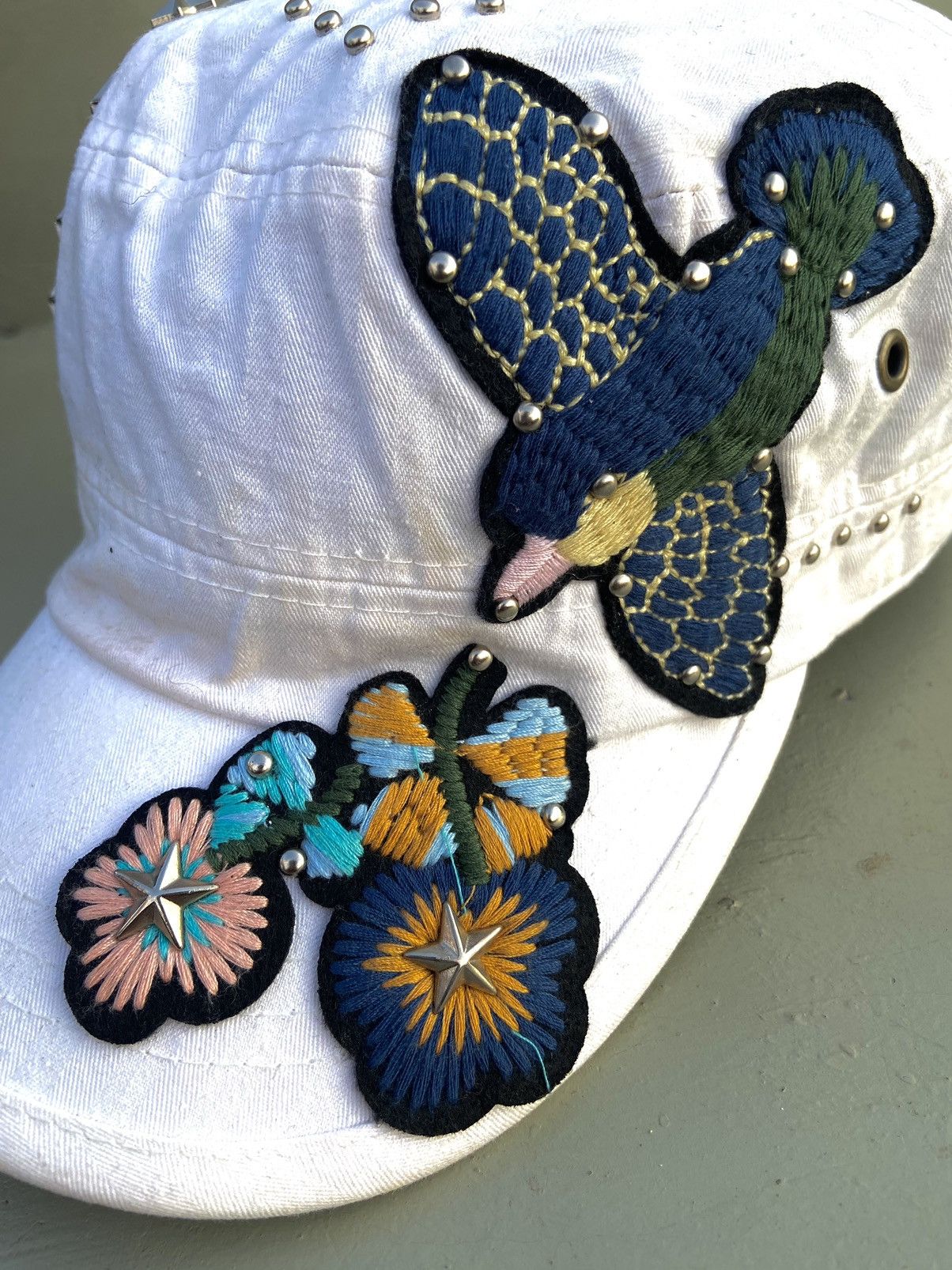 If Six Was Nine 2000s star studded embroidery bird patrol hat Size ONE SIZE - 3 Thumbnail