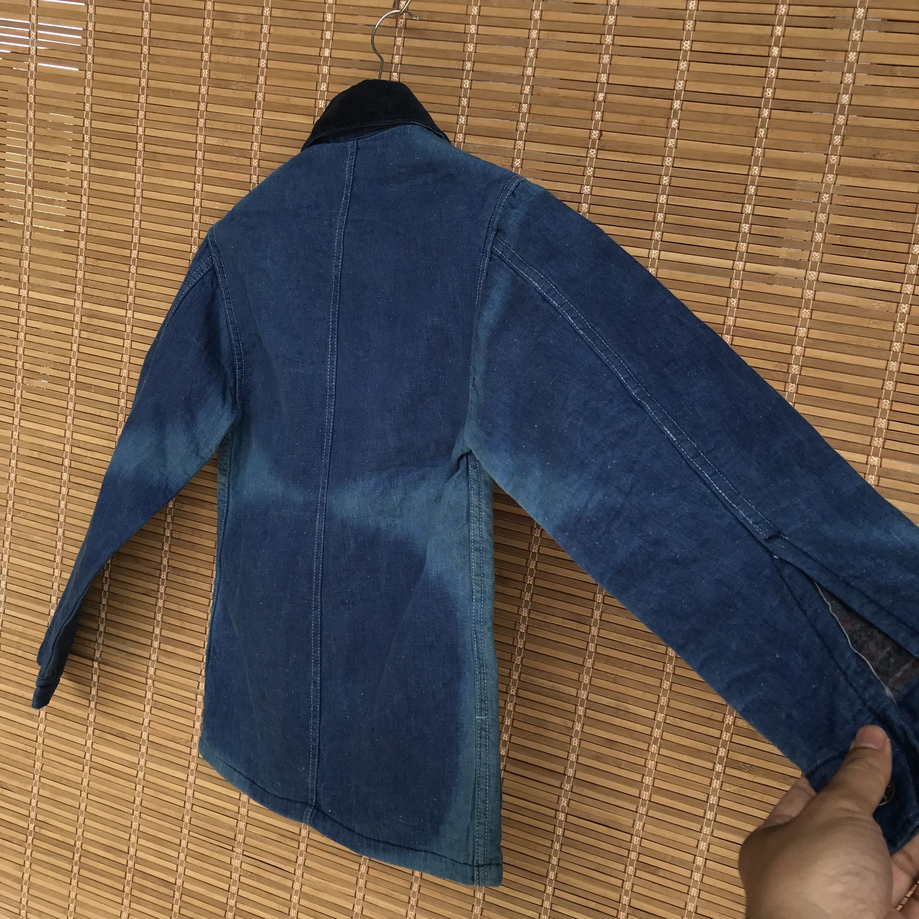 Edwin Vintage 80s Edwin denim sunfaded ageing blanket jacket Size US XS / EU 42 / 0 - 11 Thumbnail