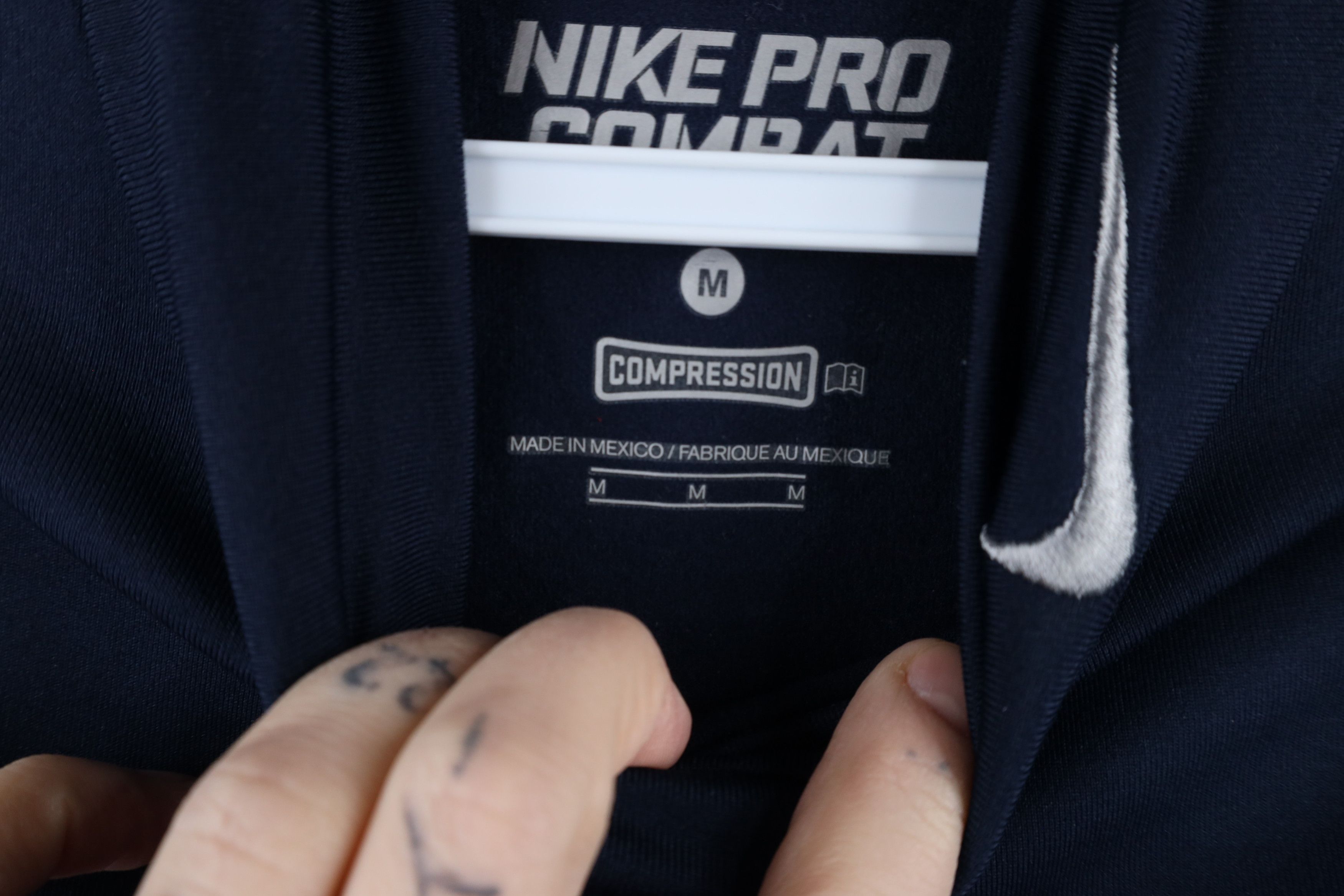 Nike × Vintage Nike Pro Combat Lined Compression Mock Neck Training T-Shirt Size US M / EU 48-50 / 2 - 6 Thumbnail