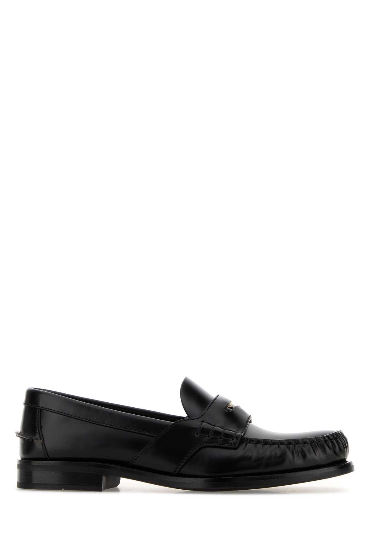Prada Black Leather Loafers Size US 6 / IT 36 - 1 Thumbnail