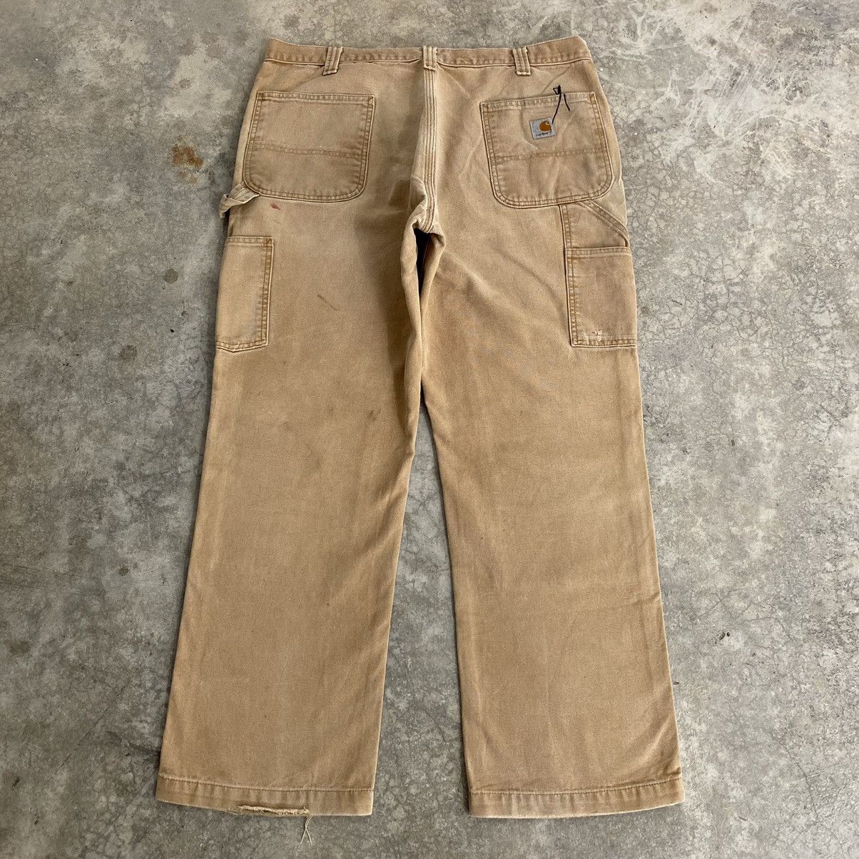 Carhartt VTG Carhartt Double Knee Faded Distressed Carpenter Pants Size US 37 - 17 Thumbnail