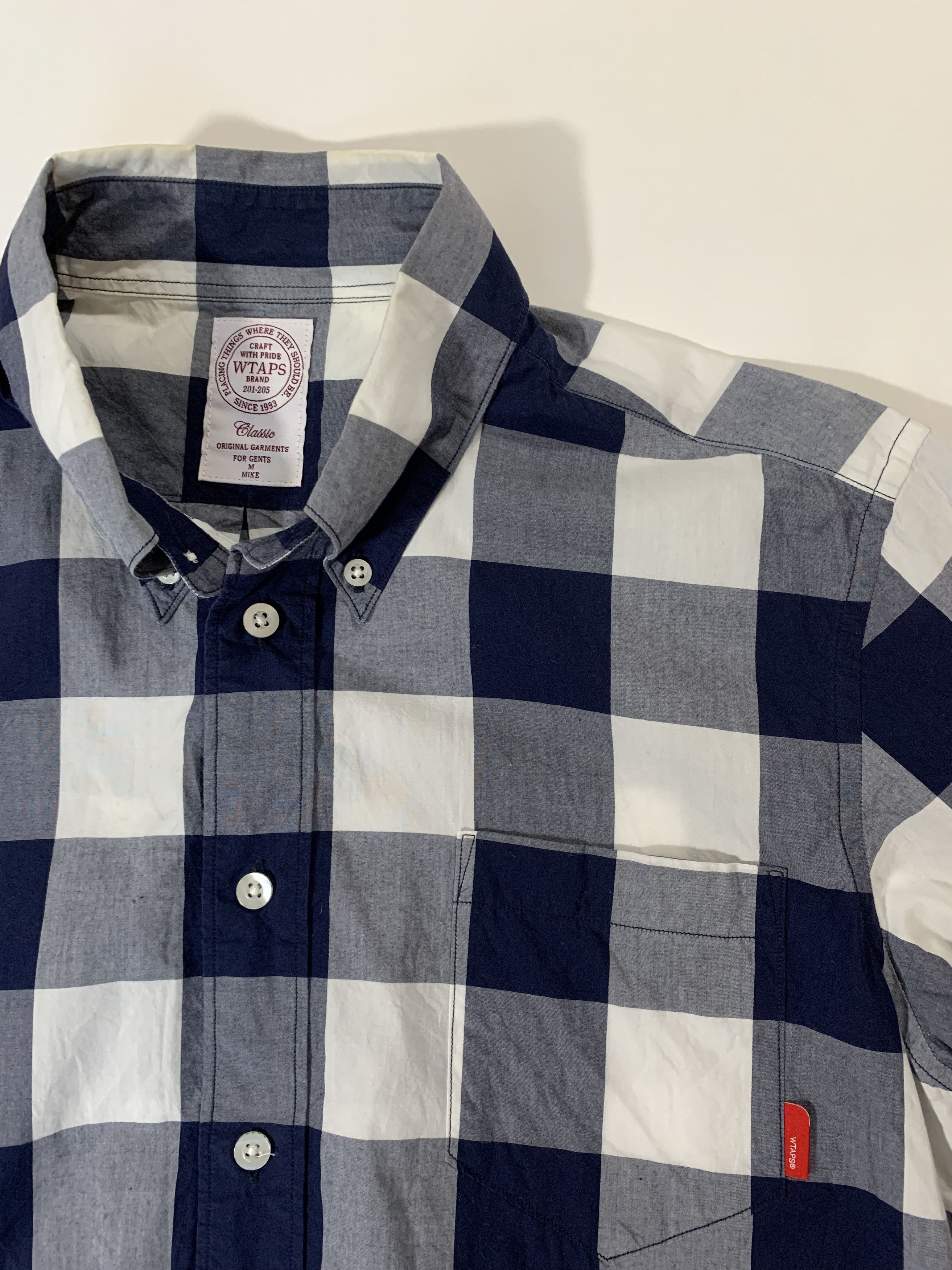 Wtaps FW15 Blue Gingham Shirt Size US M / EU 48-50 / 2 - 3 Thumbnail