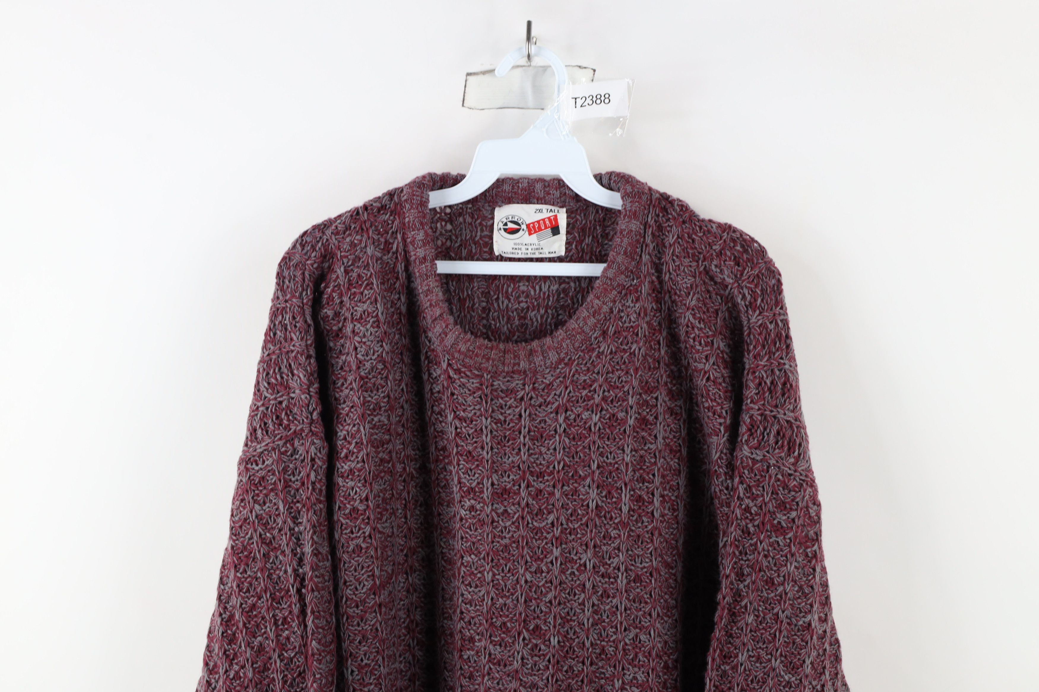 Vintage Vintage 90s Streetwear Chunky Ribbed Knit Crewneck Sweater Size US XXL / EU 58 / 5 - 2 Thumbnail
