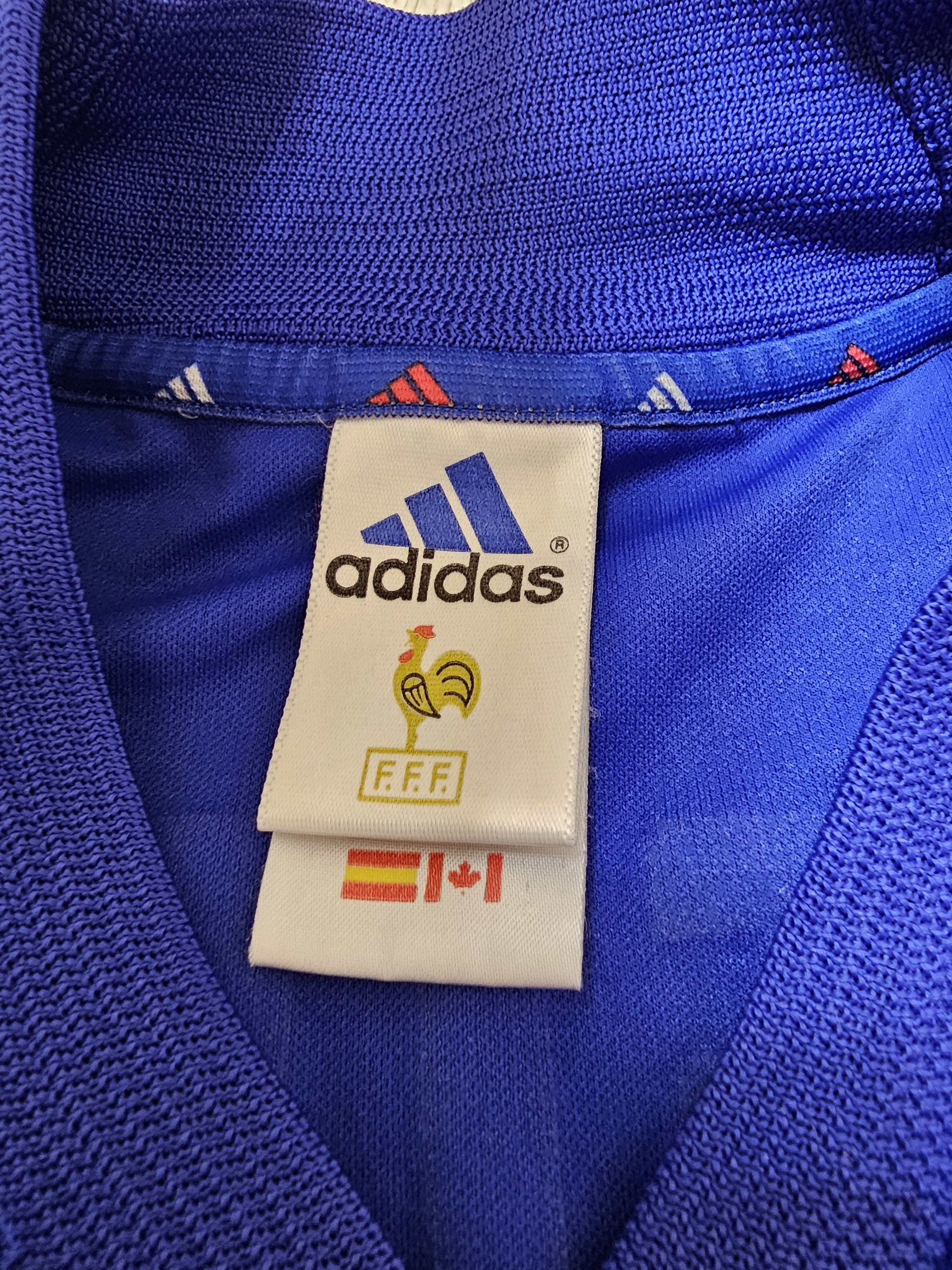 Adidas FRANCE 2002 2004 HOME VIERA FOOTBALL SHIRT SOCCER JERSEY Size US L / EU 52-54 / 3 - 10 Thumbnail