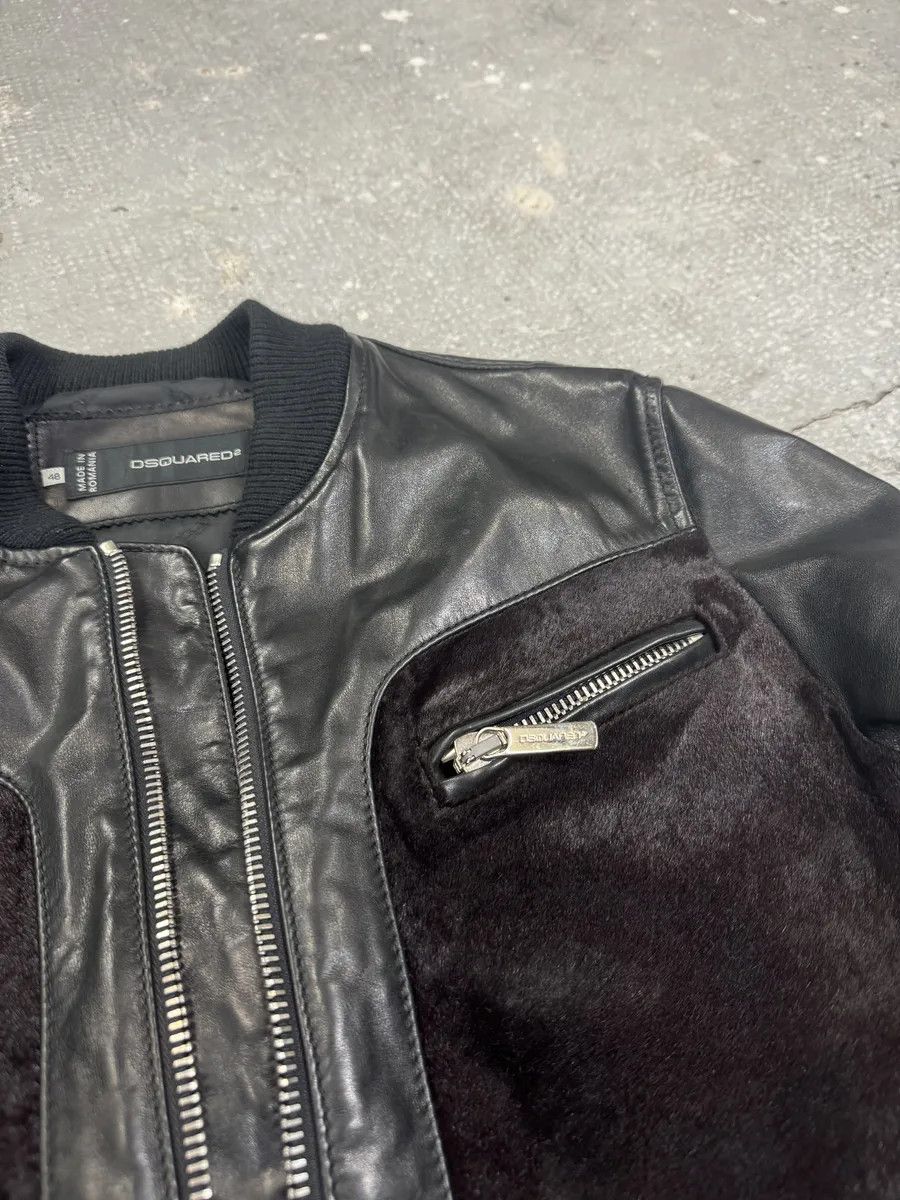 Dsquared2 SS2013 Dsquared2 Black & Brown Pony Hair Leather Alpha Jacket Size US S / EU 44-46 / 1 - 8 Thumbnail