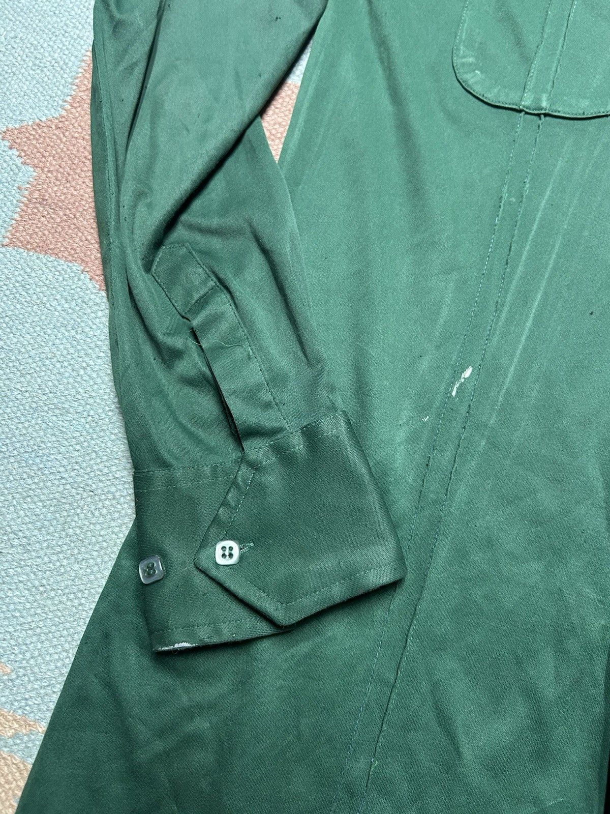Vintage 70s button shirt polyester dagger collar distressed Medium Size US M / EU 48-50 / 2 - 4 Thumbnail