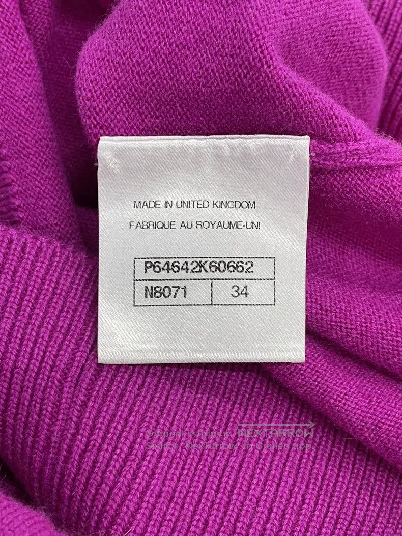 Chanel Chanel Purple colour block double C gold buckle cashmere k Size XXS / US 00 / IT 34 - 5 Thumbnail