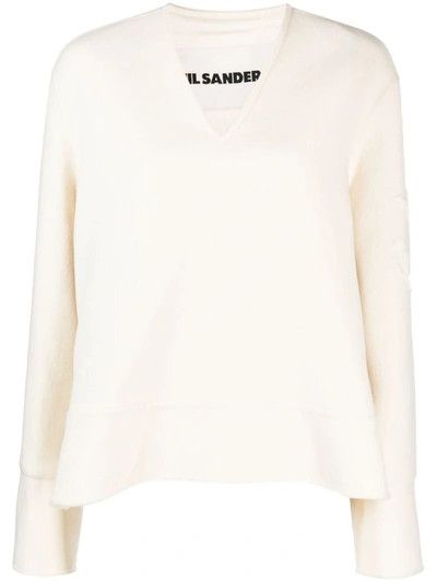 Jil Sander o1loc1c1124 Sweatshirt in White Size M / US 6-8 / IT 42-44 - 1 Preview