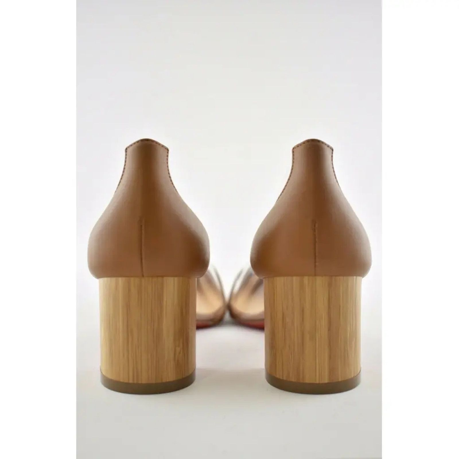 Christian Louboutin Christian Louboutin Grandola 55 Brown Leather PVC Block Size US 7.5 / IT 37.5 - 11 Thumbnail