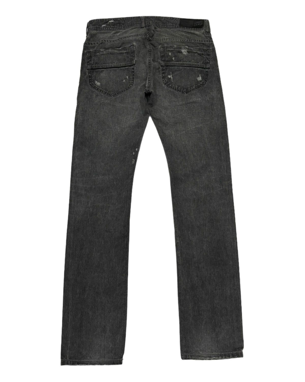 Diesel DIESEL DENIM GALLERY SMOKE BLACK DISTRESSED DENIM JEANS Size US 32 / EU 48 - 8 Thumbnail
