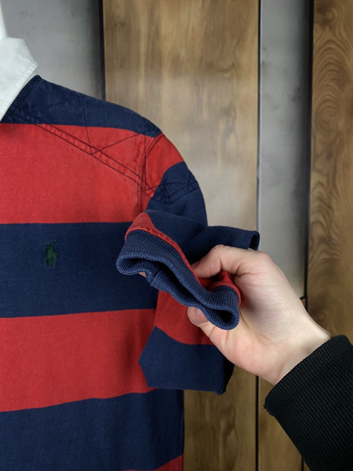 Polo Ralph Lauren 🎠Vintage 90s Sweatshirt Rugby Polo Ralph Lauren Striped Tee🎠 Size US M / EU 48-50 / 2 - 11 Thumbnail