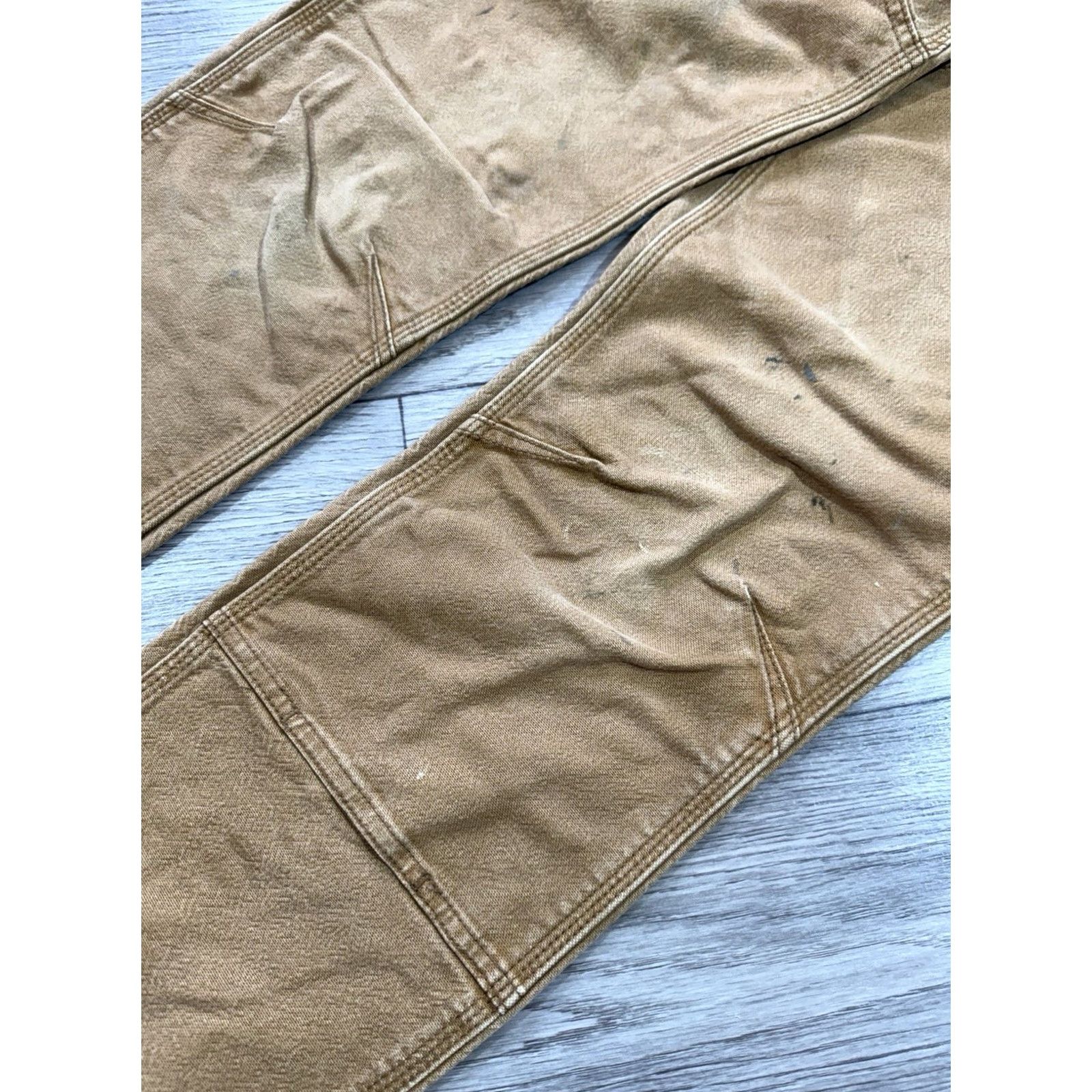 Carhartt VINTAGE Carhartt Relaxed Fit Duck Double-Front Work Pants Sz 32x34 Rugged Flex BN3340-M Pants Mens Brown 90s 5/10 distressed Size US 32 / EU 48 - 4 Thumbnail