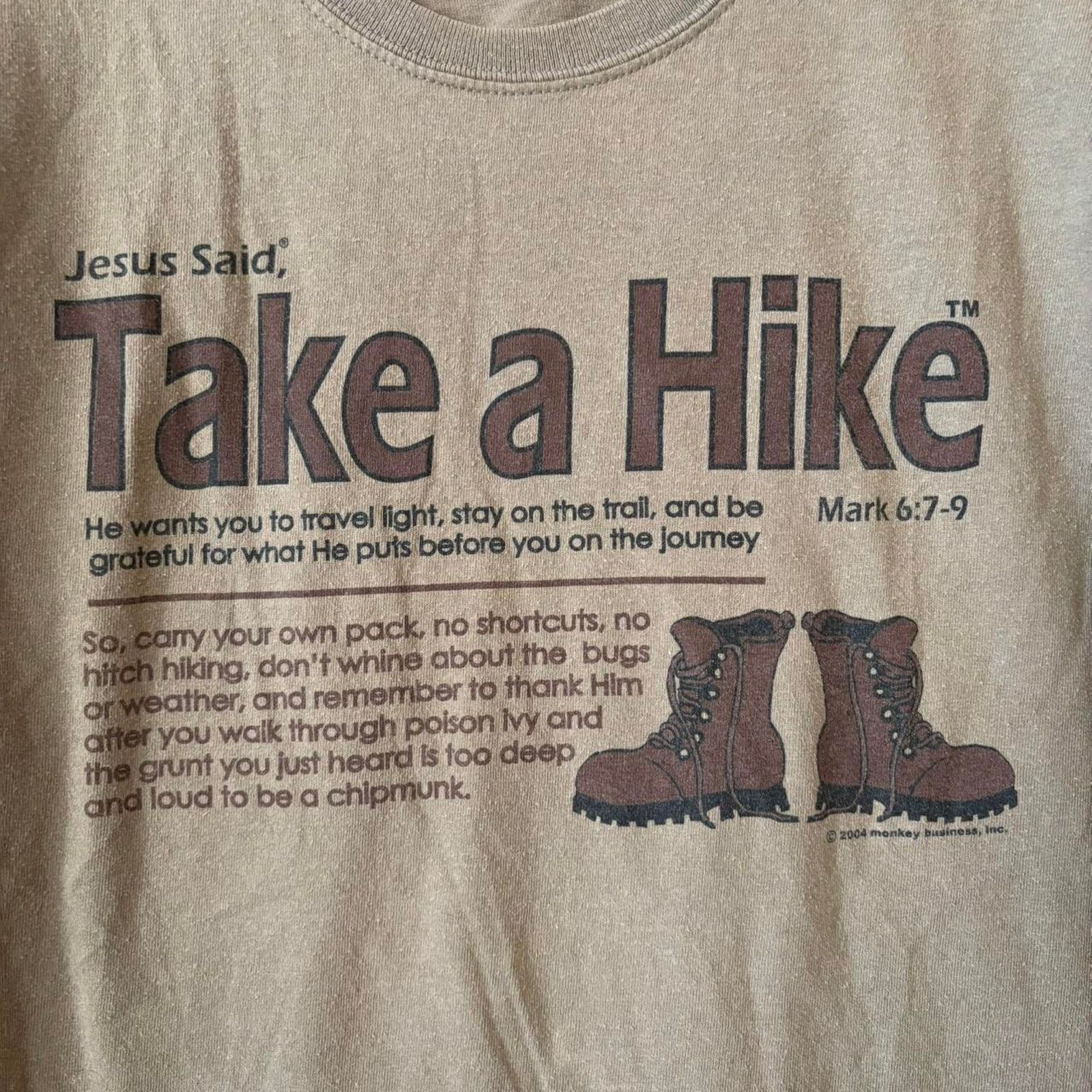 Other Vintage Y2K Jesus Said Take a Hike T-Shirt 2004 Large Y2K Size US L / EU 52-54 / 3 - 3 Thumbnail