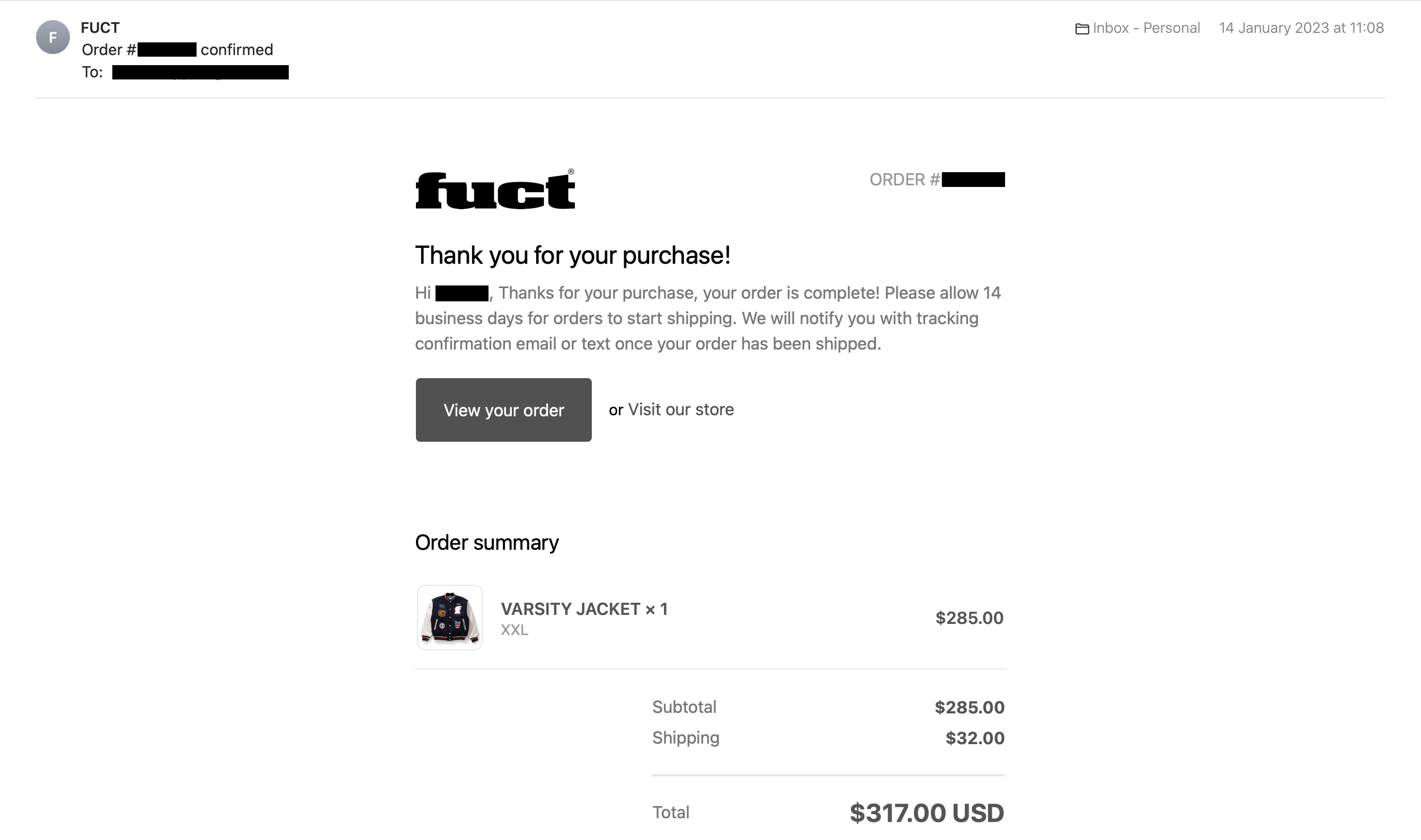 FUCT Varsity Jacket Size US XXL / EU 58 / 5 - 9 Thumbnail