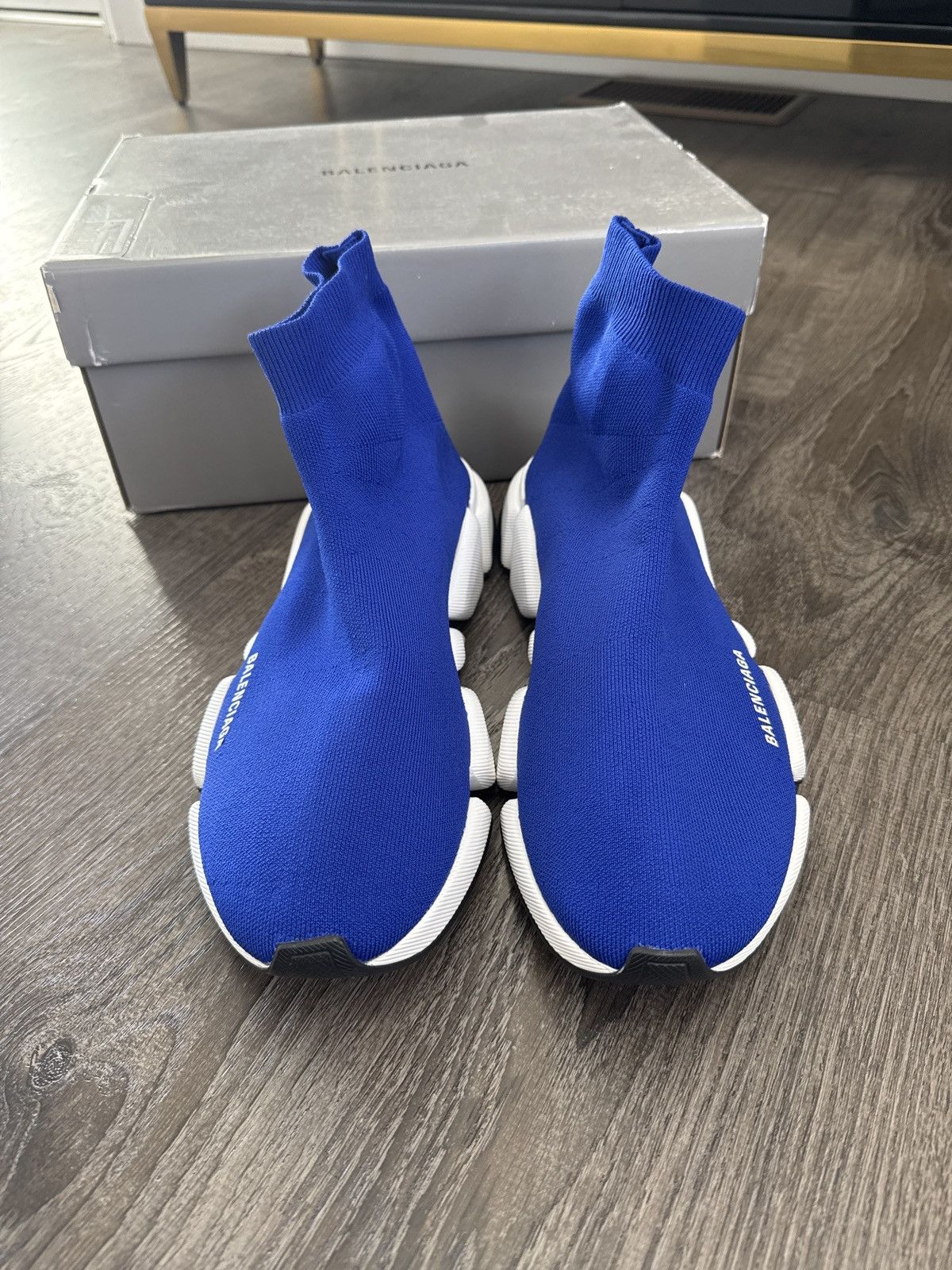 Balenciaga Balenciaga Dark Blue Speed Trainers Size US 13 / EU 46 - 6 Thumbnail