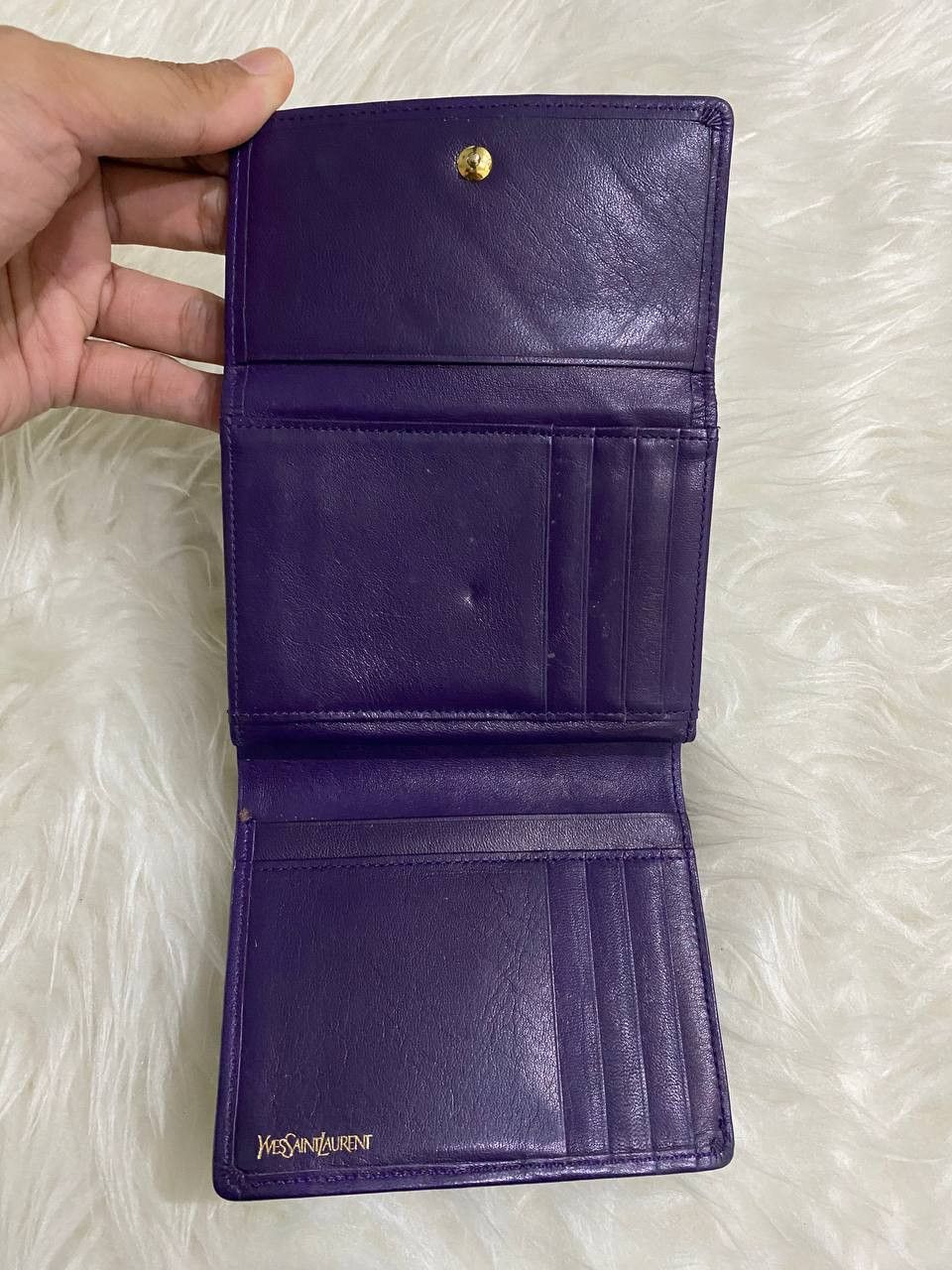 Yves Saint Laurent Yves Saint Laurent Bifold Vintage Leather Colourful Wallet Size ONE SIZE - 9 Thumbnail