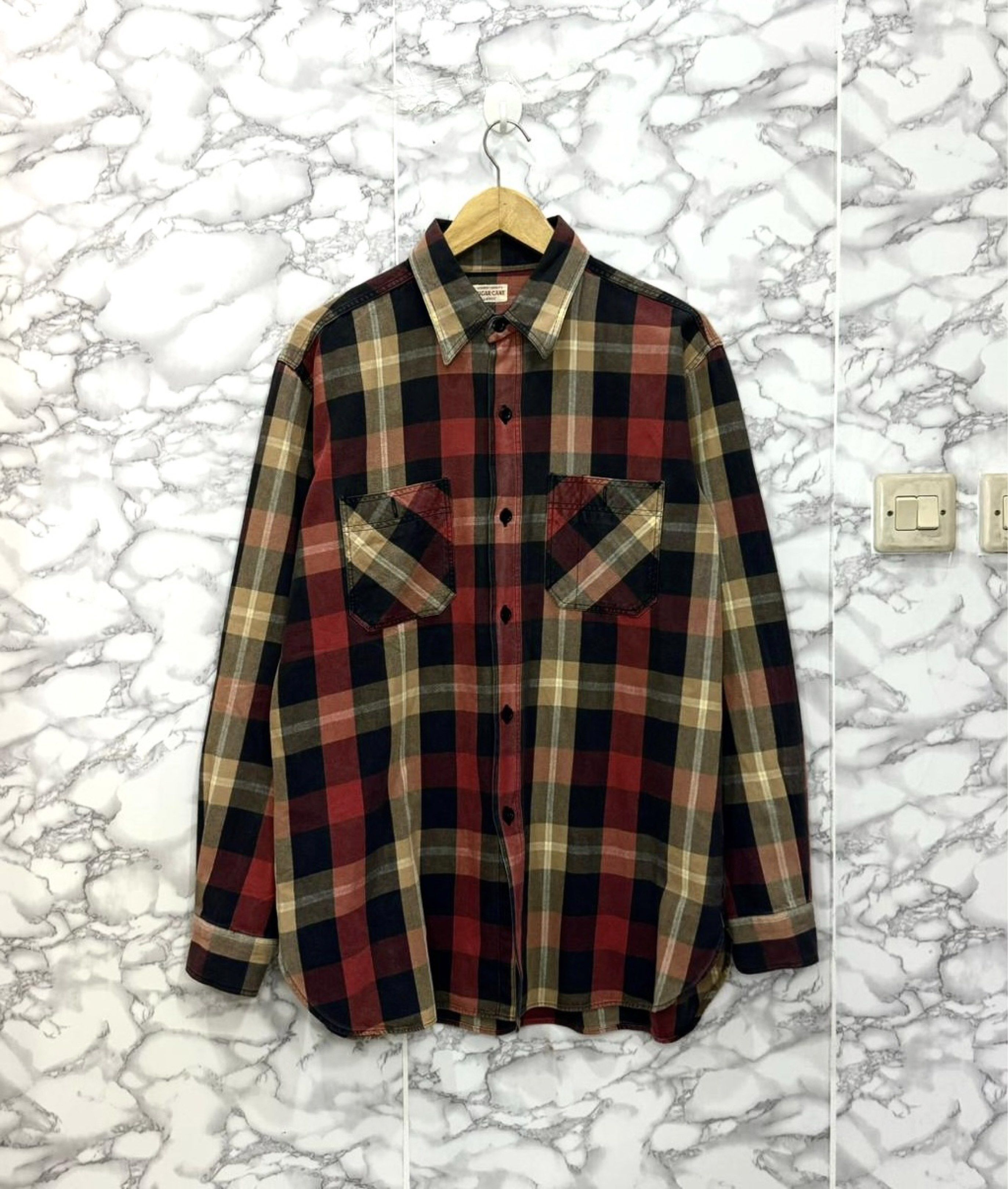 Sugar Cane Vintage Sugar Cane Japan Flannel Plaid Shirt Size US L / EU 52-54 / 3 - 2 Thumbnail