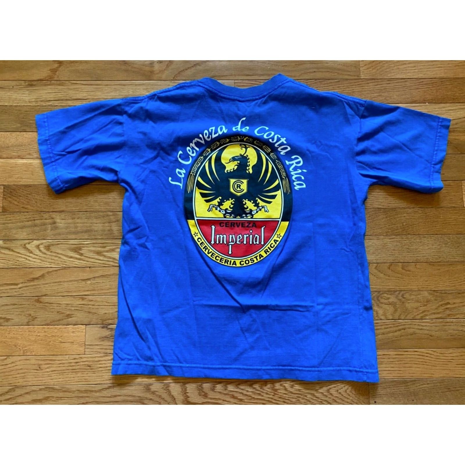 Imperial VINTAGE Imperial La Cerveza Shirt Mens Medium Logo Beer Costa Rica Short Sleeve Size US L / EU 52-54 / 3 - 2 Thumbnail