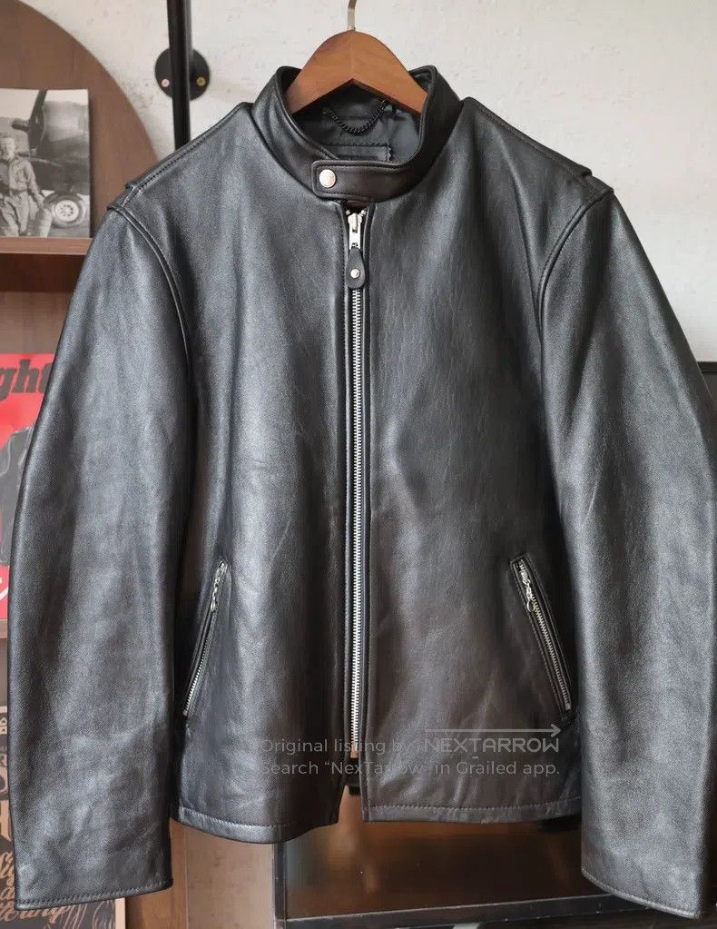 Schott Schott Men's sheepskin straight-pull leather jacket Size US M / EU 48-50 / 2 - 1 Thumbnail
