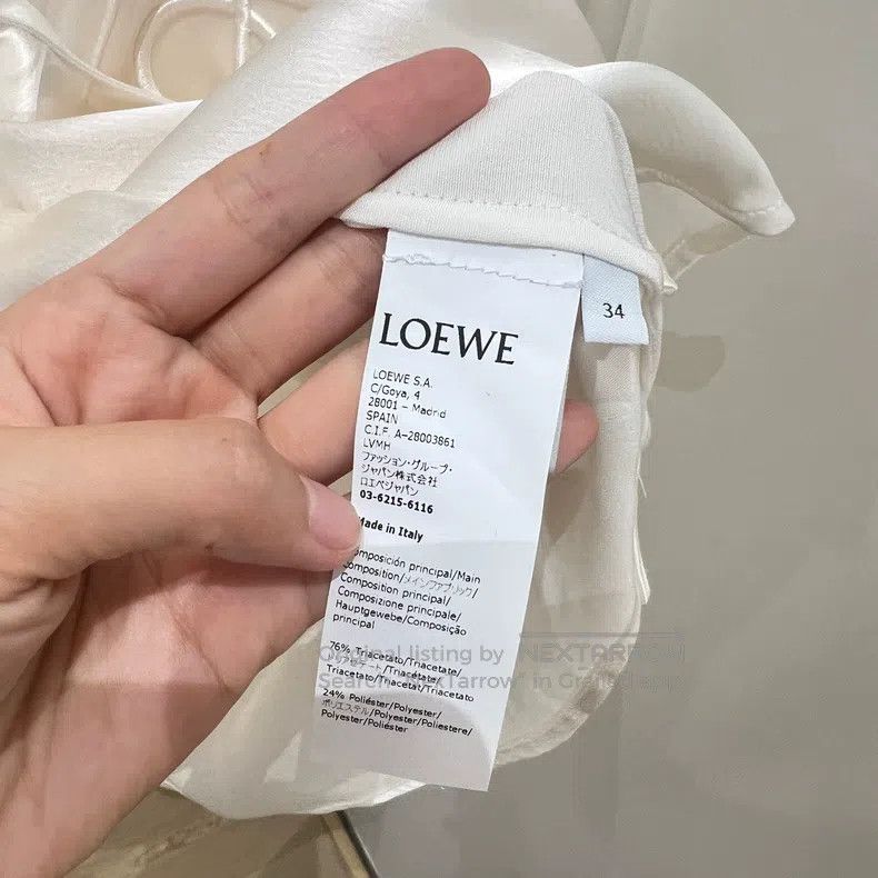 Loewe Loewe Loose Fit Unique Embroidered Beige Shirt Size XXS / US 00 / IT 34 - 5 Thumbnail