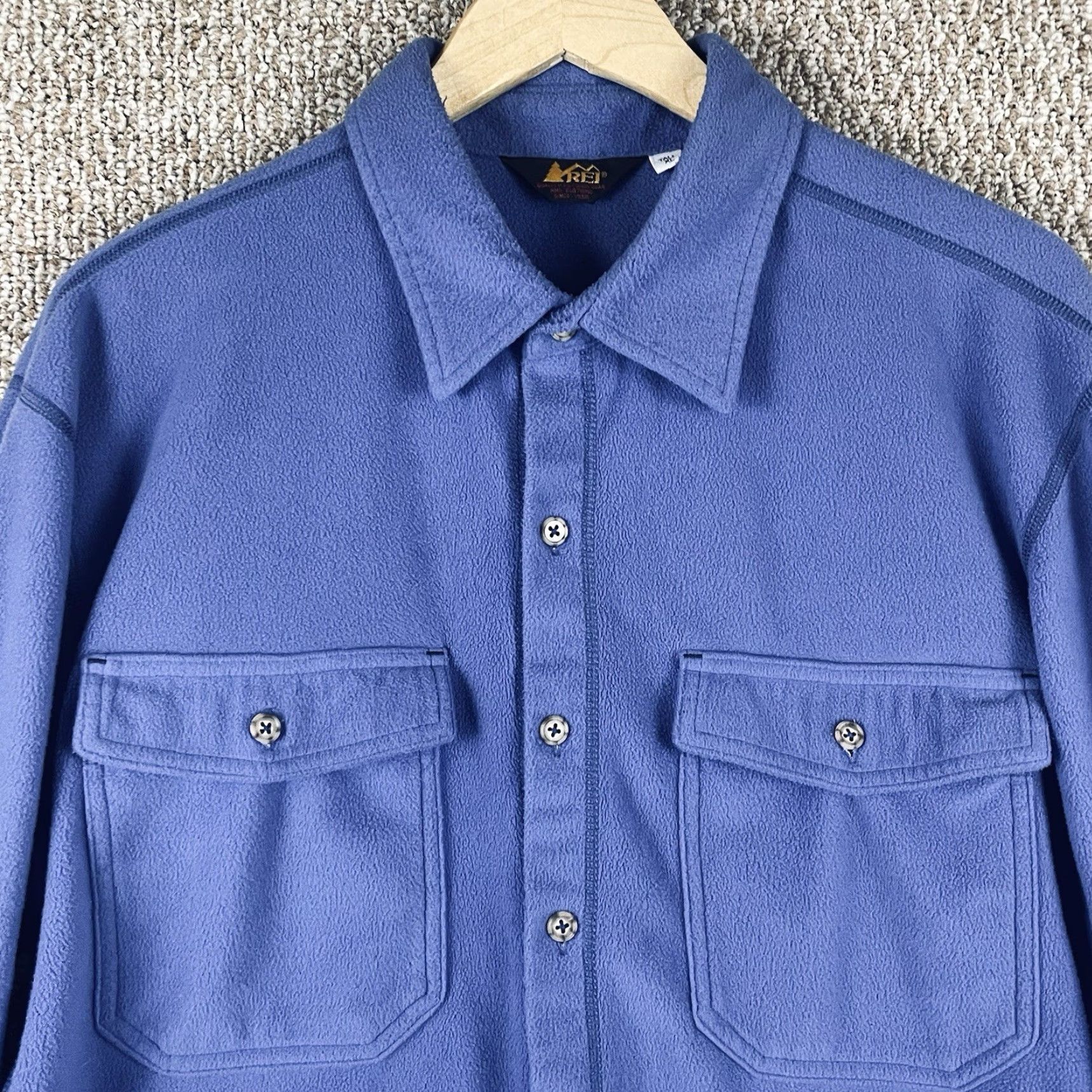 Vintage VINTAGE REI Polartec Fleece Shirt Men’s XLT Button Down Gorpcore 90s Blue Size US XL / EU 56 / 4 - 2 Thumbnail