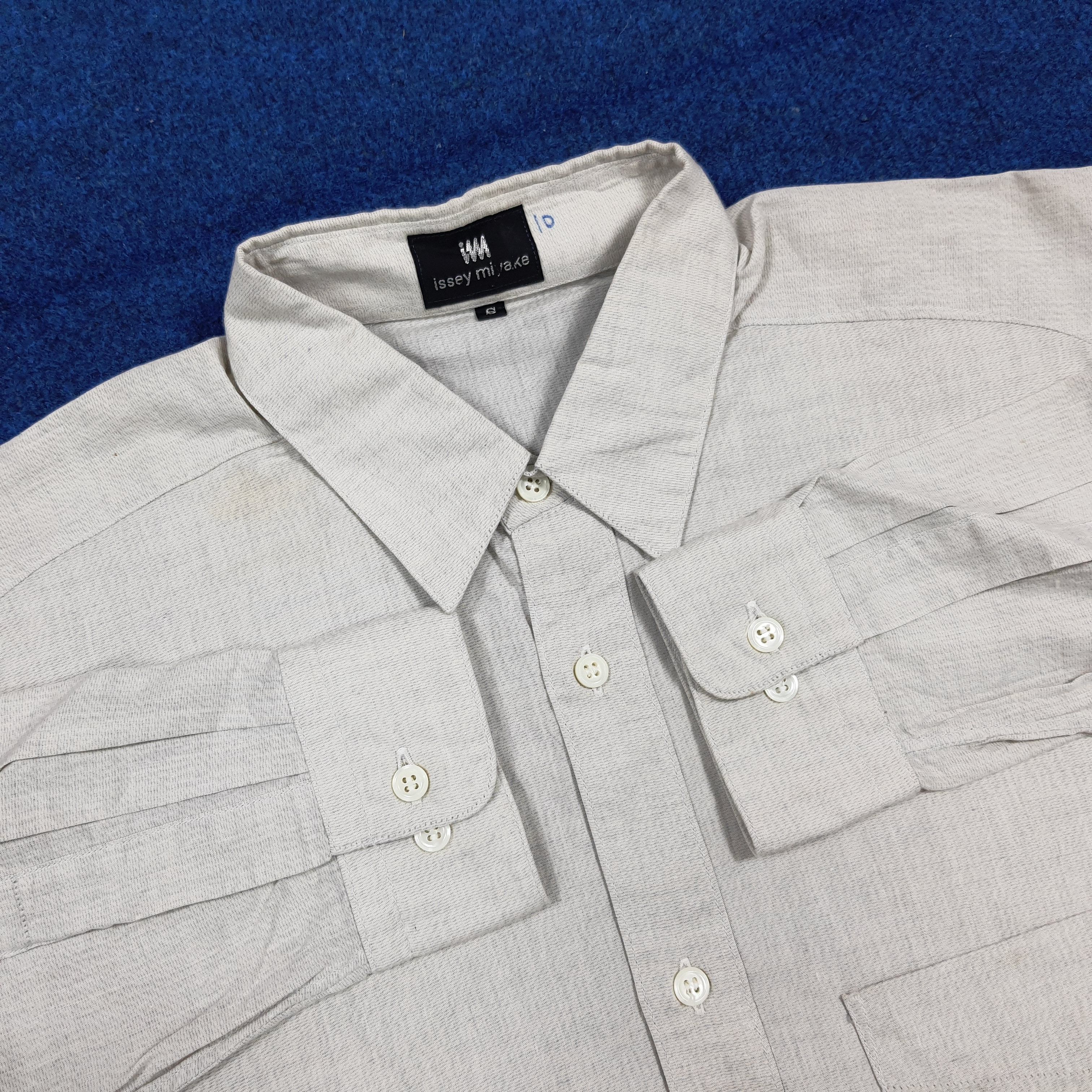 Issey Miyake Vintage Issey Miyake Plain Button Up Shirt C294N63 Size US M / EU 48-50 / 2 - 4 Thumbnail