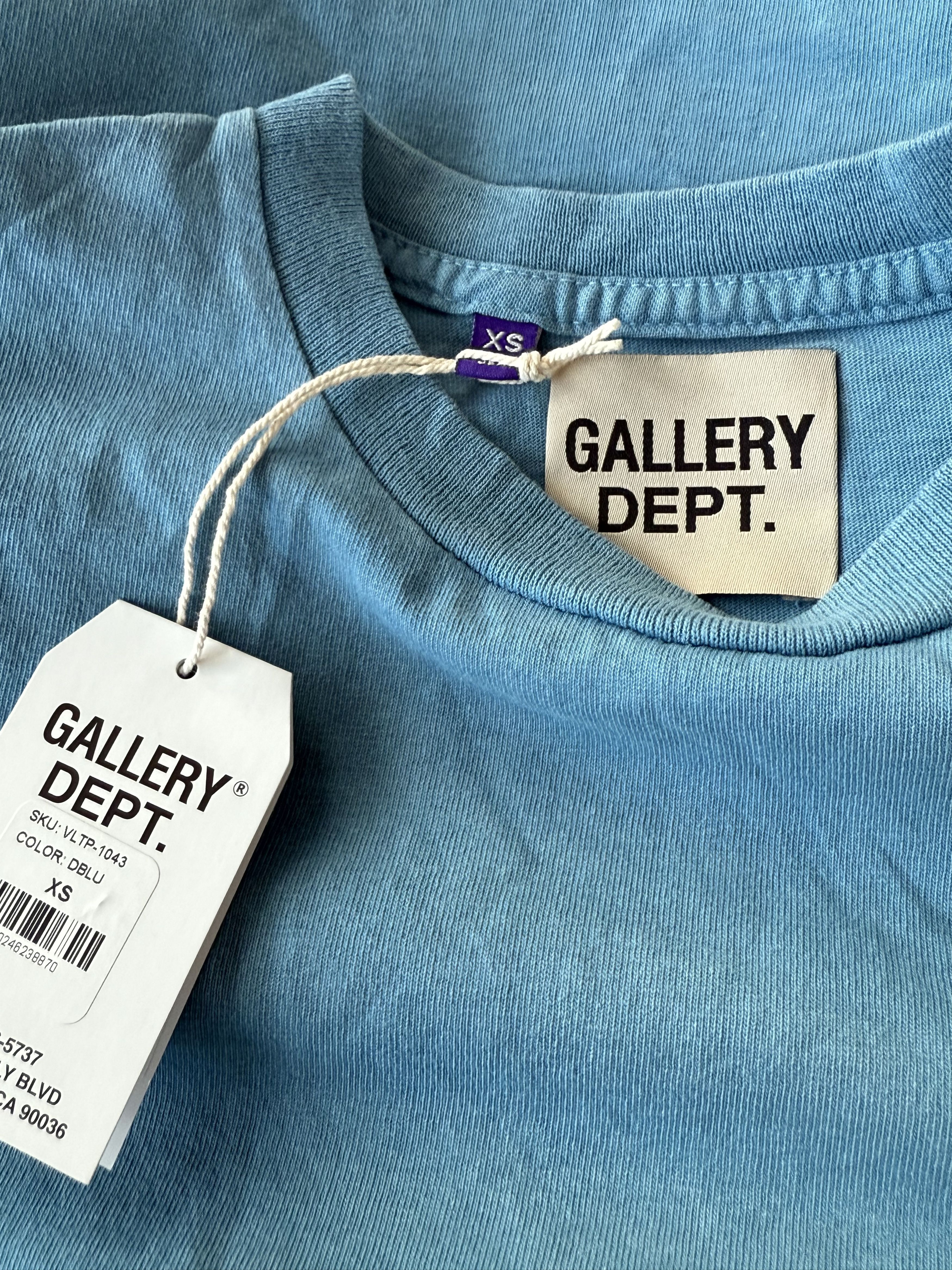 Gallery Dept. Gallery Dept Dusty Blue & White Paint Splatter Logo T-Shirt Size US XS / EU 42 / 0 - 3 Thumbnail