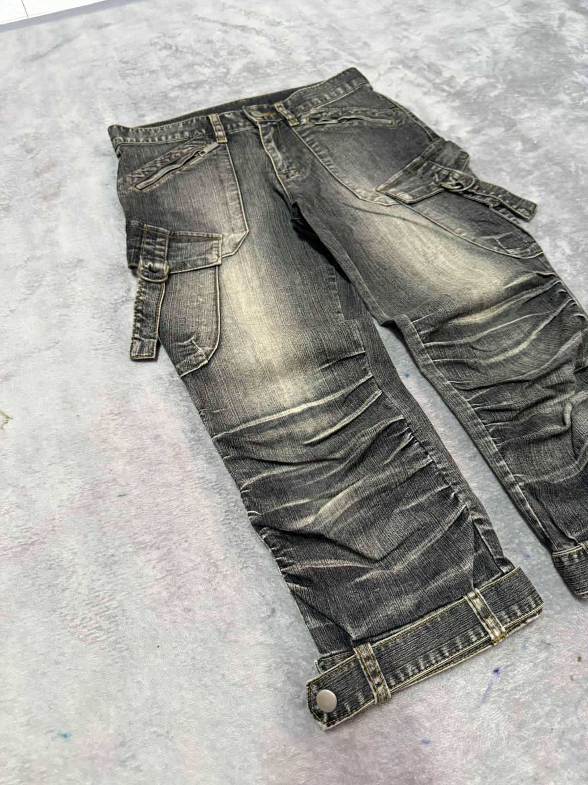 Hysteric Glamour × Japanese Brand Blue Jam Japan Bondage Claw Mark Jeans Short Size 27" / US 4 / IT 40 - 12 Thumbnail