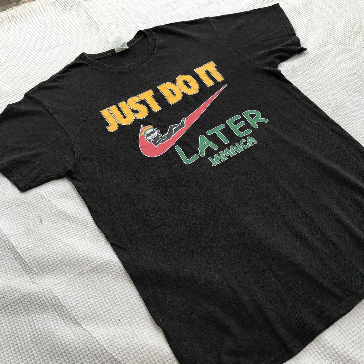 Bob Marley y2k FUNNY T-SHIRT NIKE JUST DO IT LATER JAMAICA Size US M / EU 48-50 / 2 - 7 Thumbnail