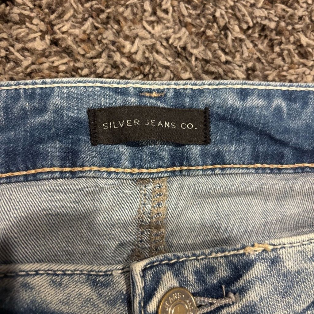Silver Jeans Co. Silver Jeans Women's Light Blue Straight Leg Jeans Size 31" - 3 Thumbnail