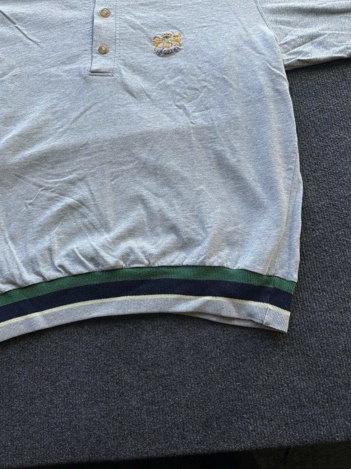 Hugo Boss 🚨 HUGO BOSS VINTAGE GRAY LONGSLEEVE POLO LUXURY RUGBY Size US M / EU 48-50 / 2 - 7 Thumbnail