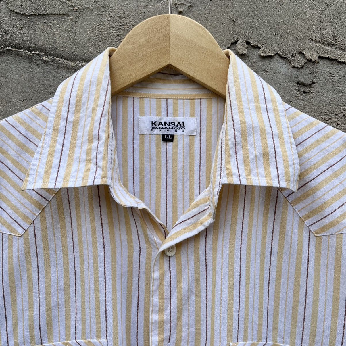 Issey Miyake 2000s - vintage kansai yamamoto stripe shirt Size US L / EU 52-54 / 3 - 3 Thumbnail