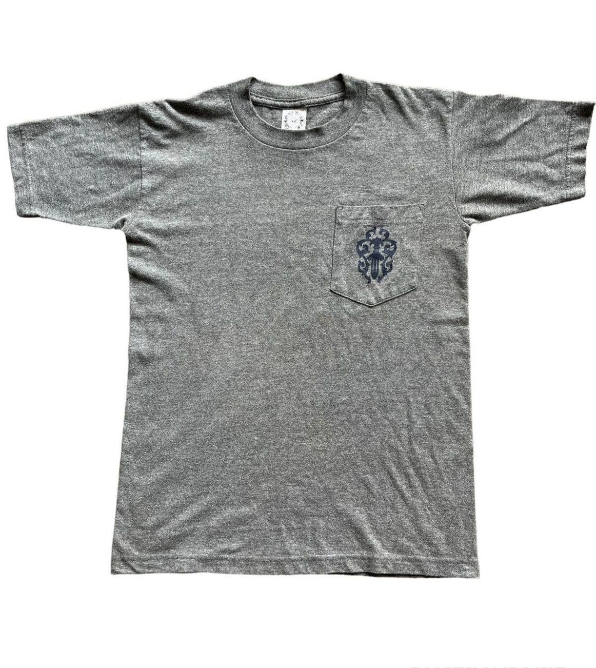 image of Chrome Hearts Pocket Tee in Grey, Men's (Size Small)