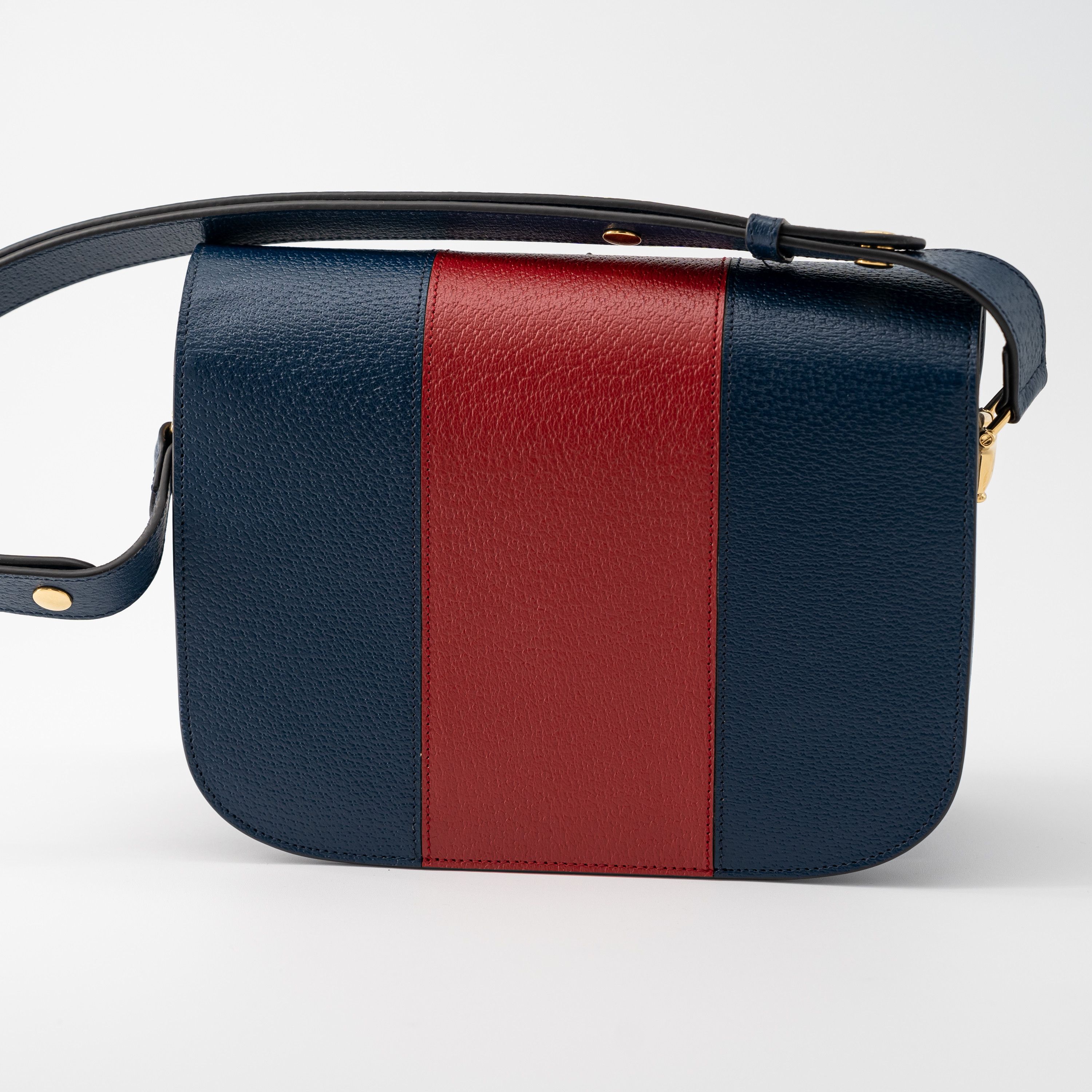 Gucci Gucci adidas Horsebit 1955 Bag Blue Red Leather Trefoil Size ONE SIZE - 6 Thumbnail