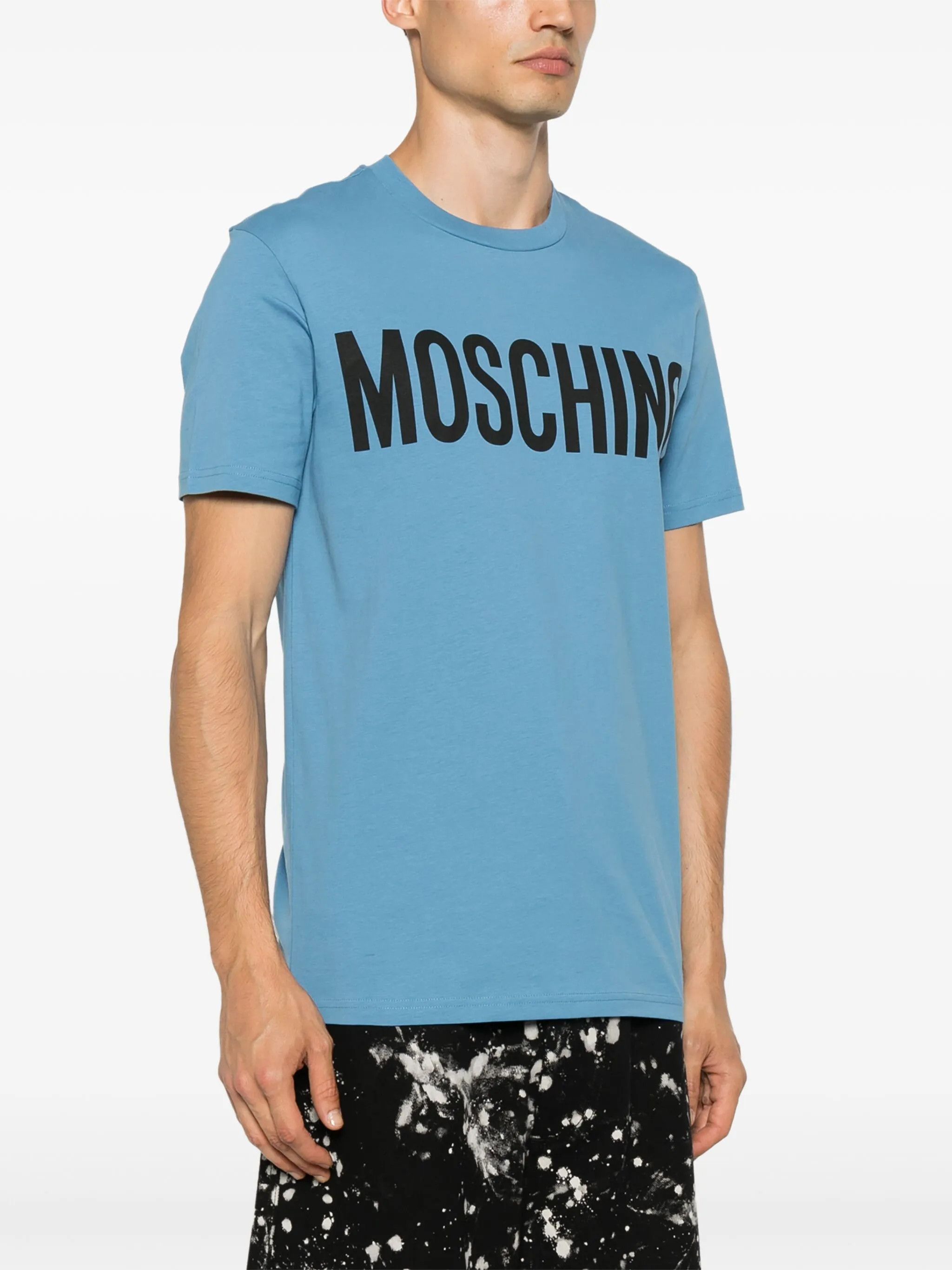 Moschino o1y0225 Logo T-Shirt in Blue Size US S / EU 44-46 / 1 - 3 Thumbnail