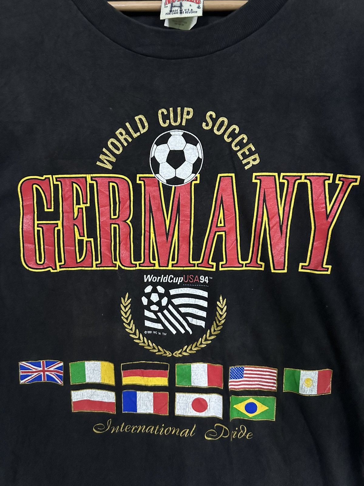 Vintage Vtg 90’s World Cup Soccer Germany x Nutmeg Mills Shirt Tee Size US S / EU 44-46 / 1 - 2 Thumbnail