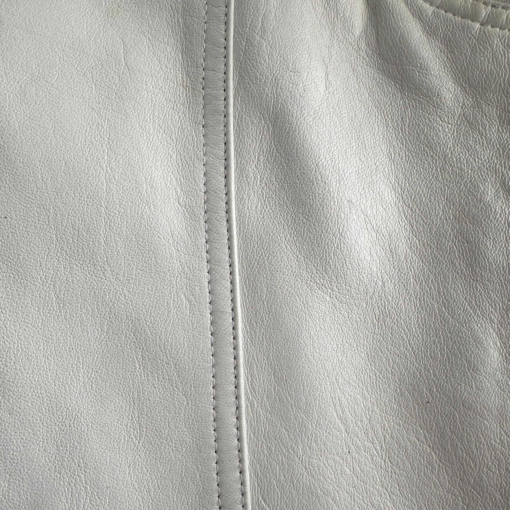 Tannery West Tannery West White Leather Lace Up Vest 1990s Size L / US 10 / IT 46 - 17 Thumbnail