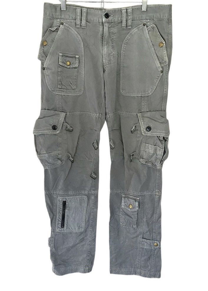 image of 90's Halb By Kiminori Morishita Bondage Parachute Cargos in Cream, Men's (Size 32)
