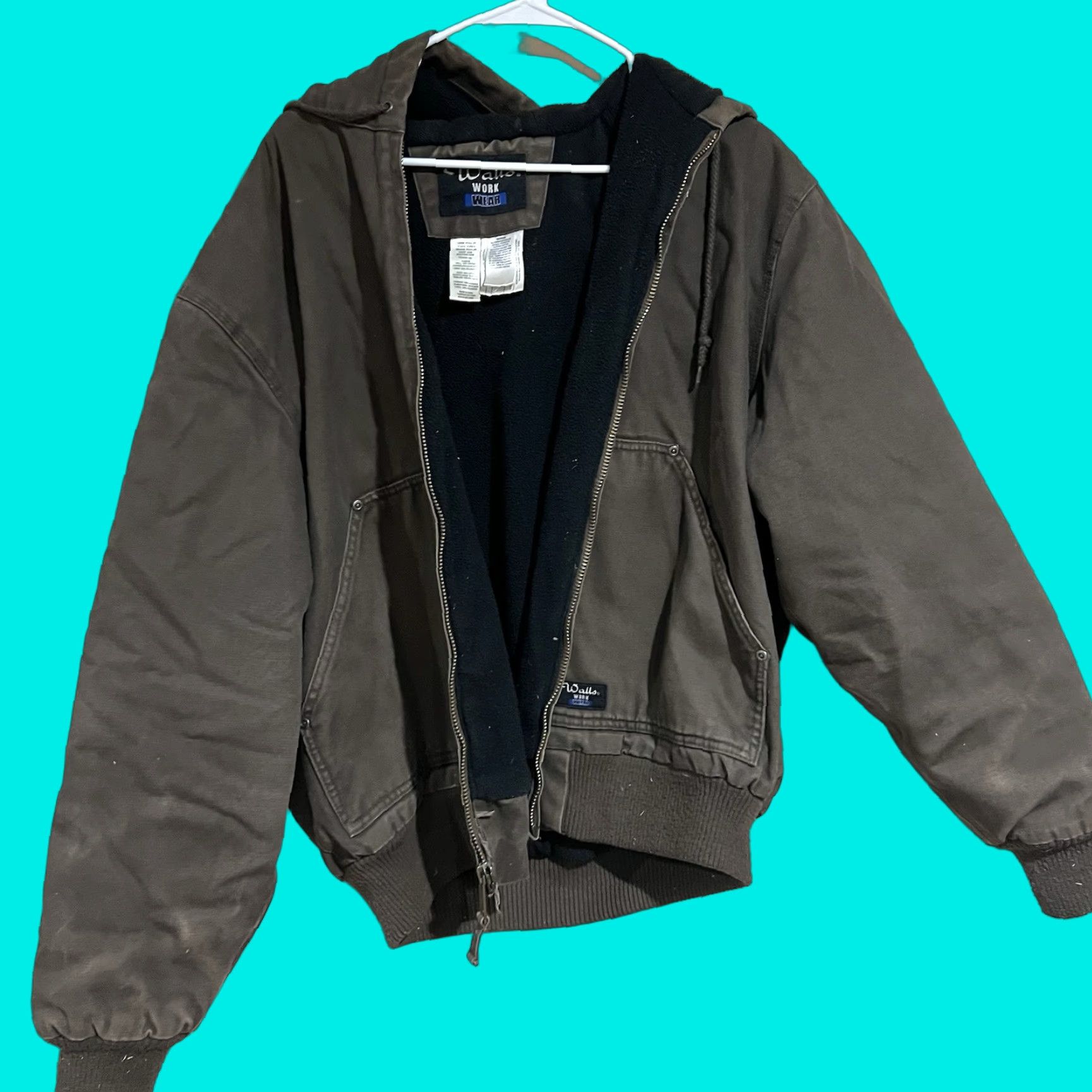 Walls VINTAGE Walls Jacket Workwear Mens Large Brown Zipper Overcoat Slim Size US L / EU 52-54 / 3 - 1 Thumbnail