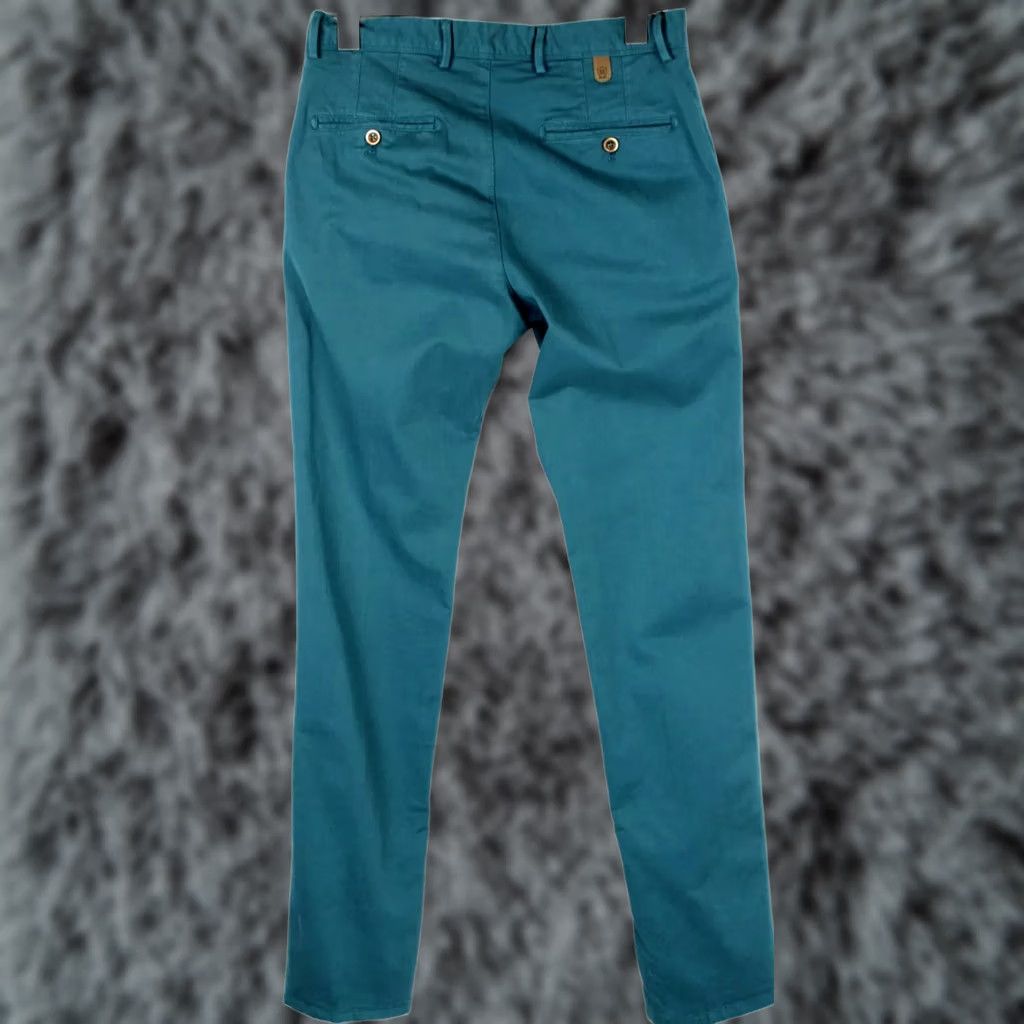 Massimo Dutti Massimo Dutti Trousers Men's US 30 Chino Stretchy Zip Fly Pockets Blue Slim 98% cotton 2% elastane Mens Size US 30 / EU 46 - 1 Thumbnail