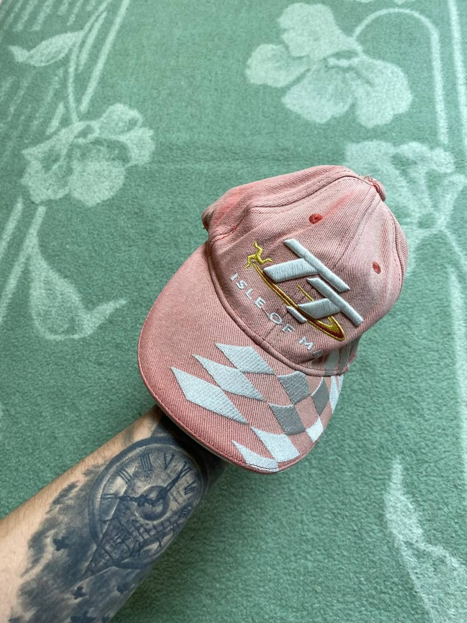 Vintage Hats Vintage pink Cap ISLE OF MAN big logo Y2K streetwear Size ONE SIZE - 4 Thumbnail