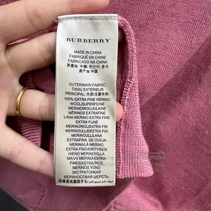 Burberry Burberry Pink Long Sleeve Cotton Sweatshirt. Size XXL / US 16-18 / IT 52-54 - 3 Thumbnail