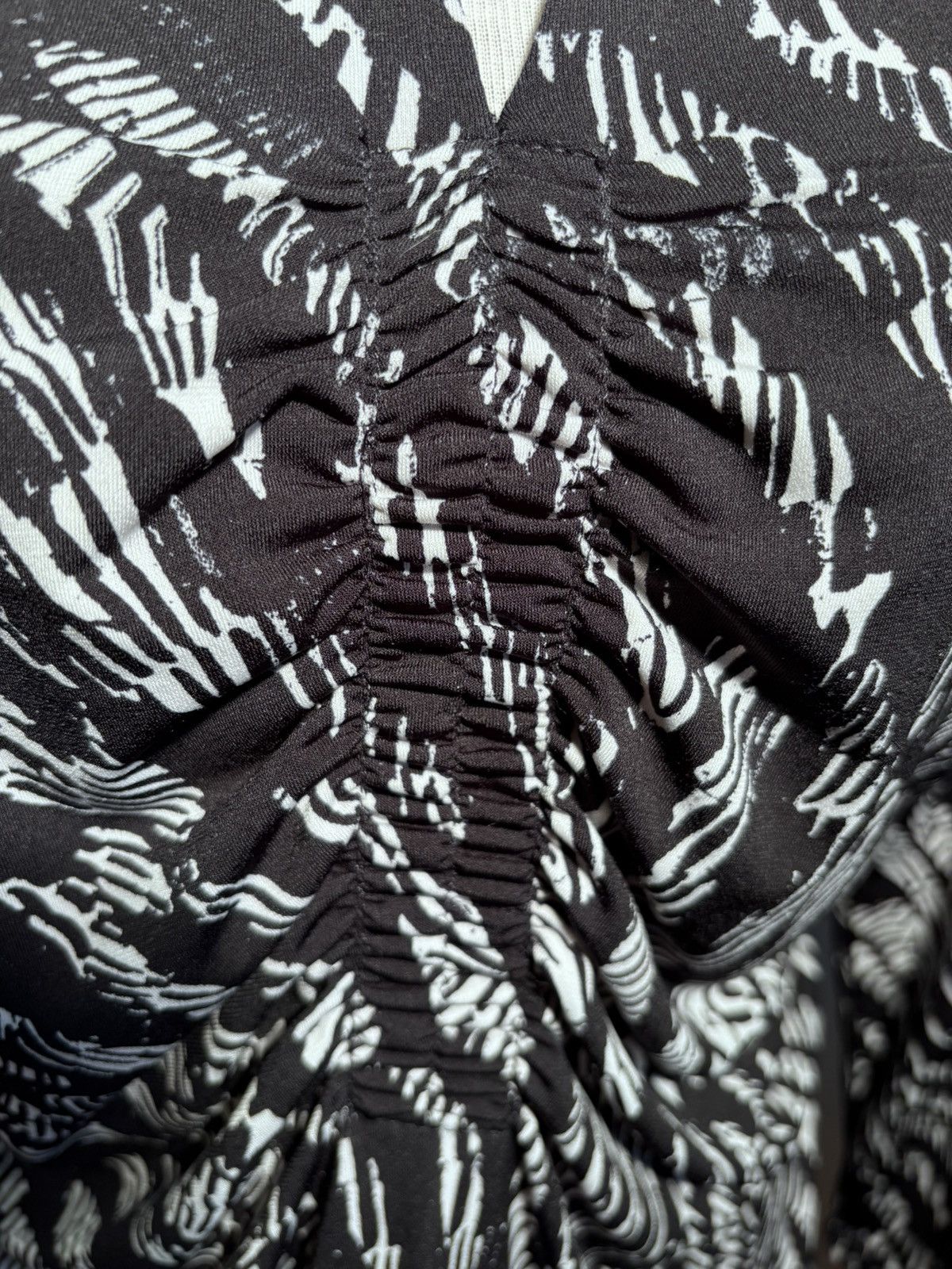 Alfani Alfani V Neck Abstract Print Blouse Size XL / US 12-14 / IT 48-50 - 5 Thumbnail