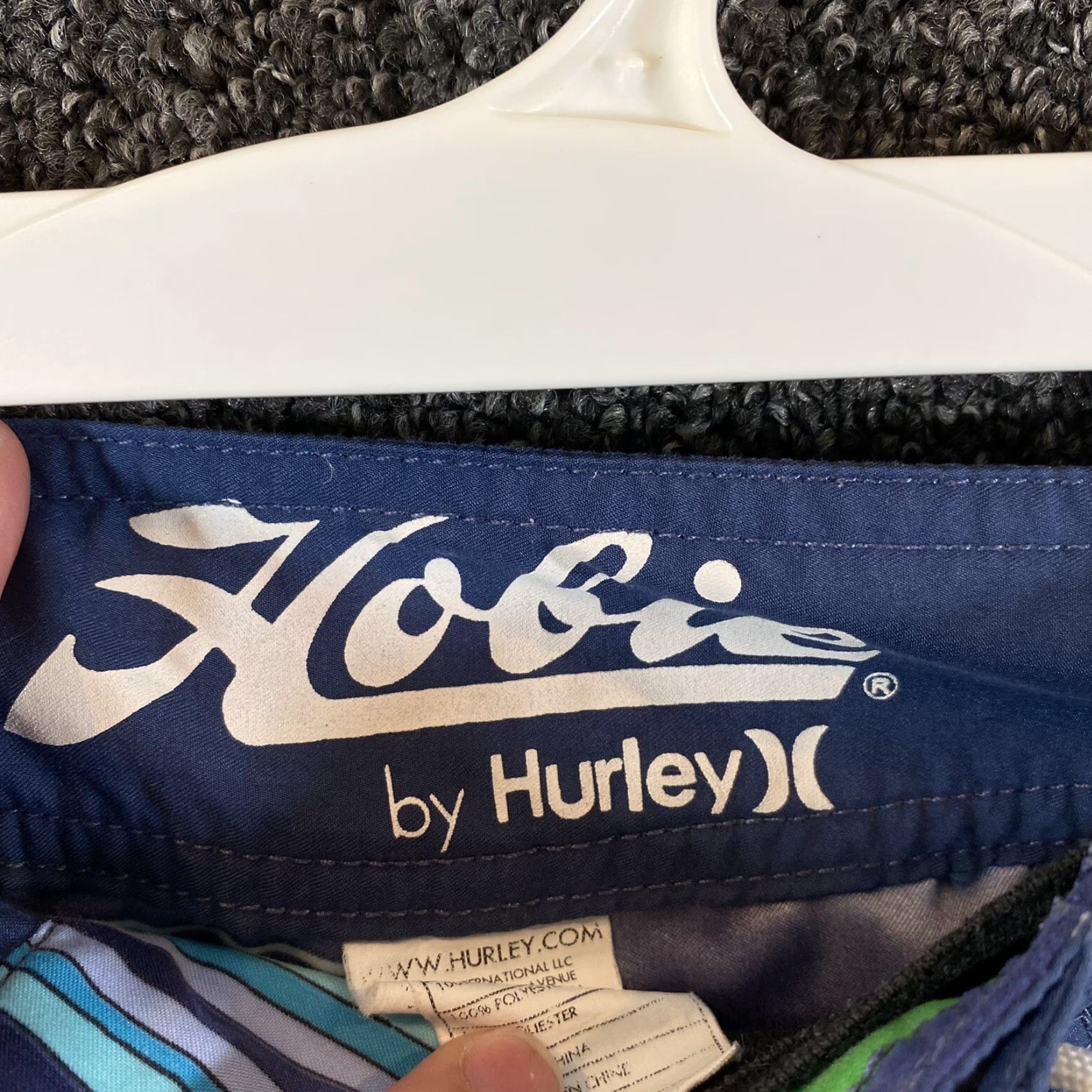 Hurley HURLEY Swim Trunks Men 33 x 8" Blue Green Hobie Board Shorts Bathing Suit Unline Size US 33 - 3 Thumbnail