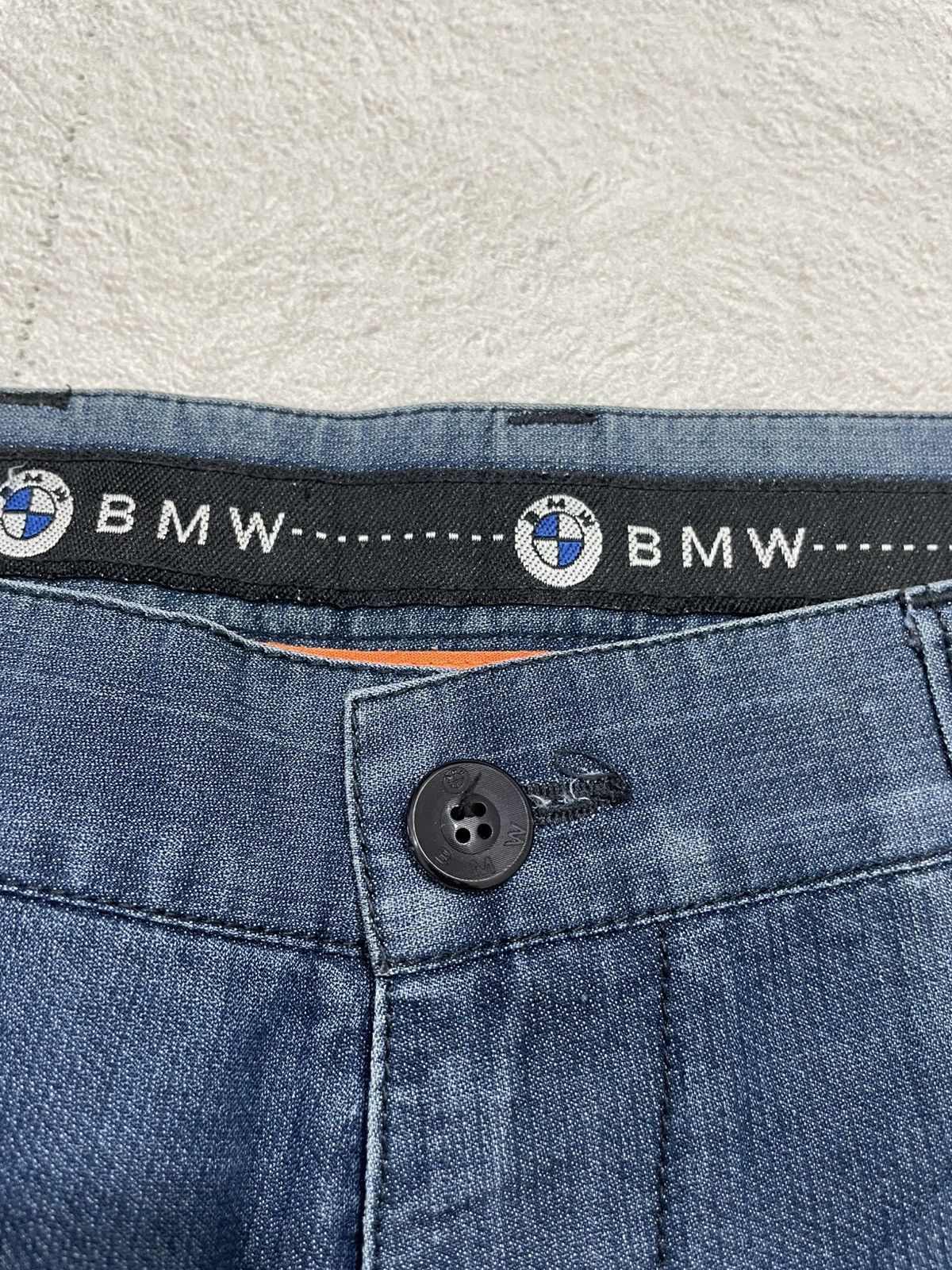 Japanese Brand BMW Blue Jeans Fading Lane Vintage Size US 31 - 4 Thumbnail