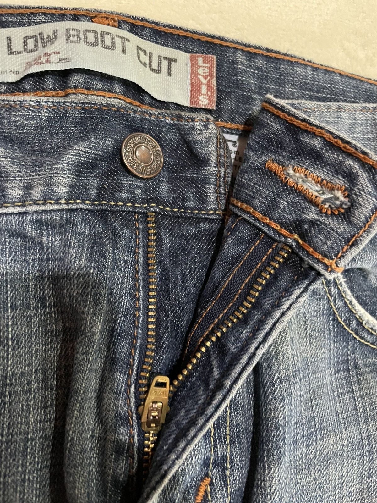 Levi's Vintage Levi’s Low Boot Cut Distressed Denim Jeans Size US 30 / EU 46 - 6 Thumbnail