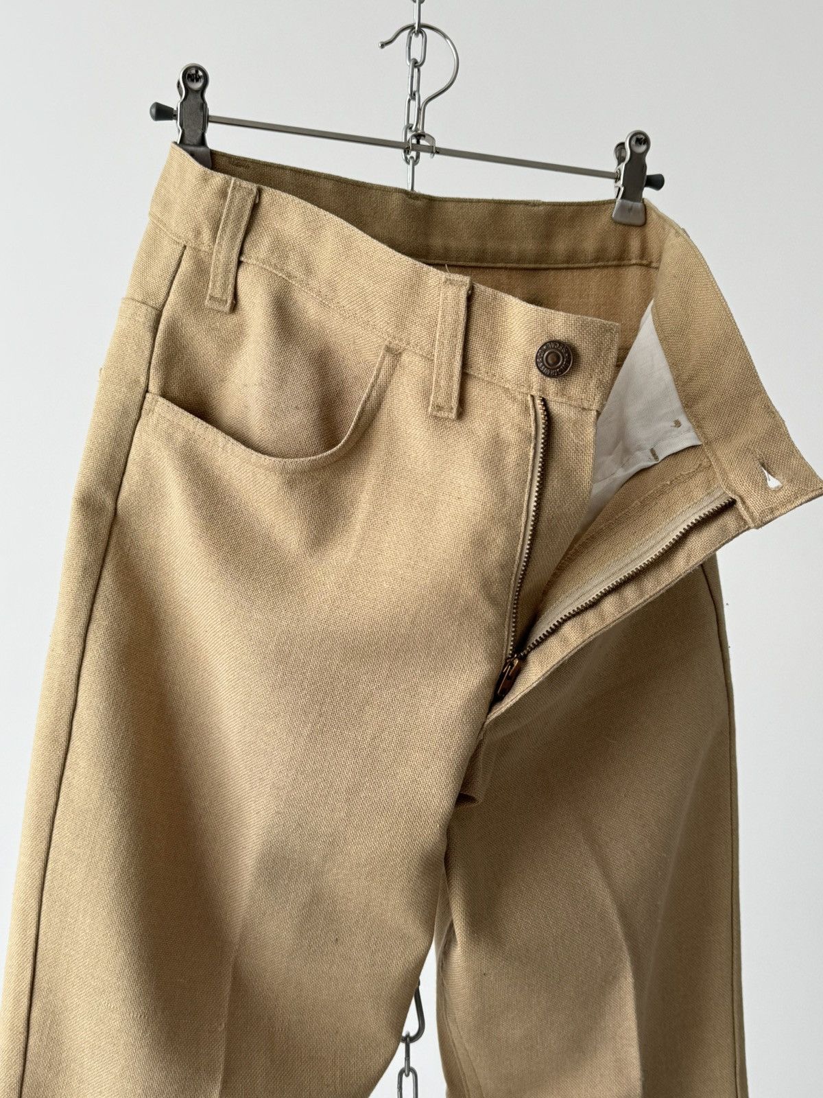 Levi's 1970s Vintage Levi’s Sta-Prest ‘BIG E’ Talon Hippie Pants Size US 30 / EU 46 - 5 Thumbnail