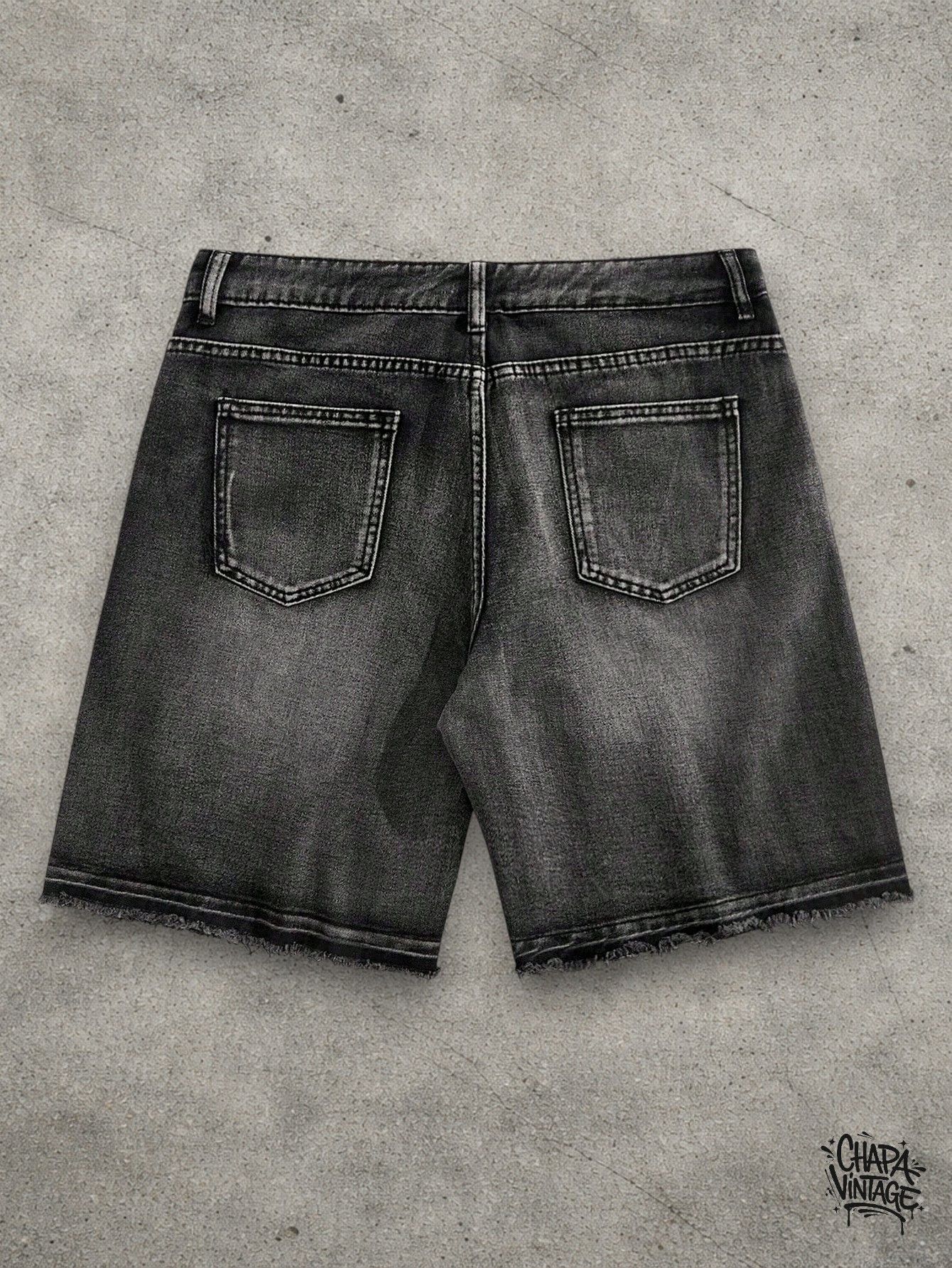 Japanese Brand Gray washed denim shorts Size US 32 / EU 48 - 2 Thumbnail